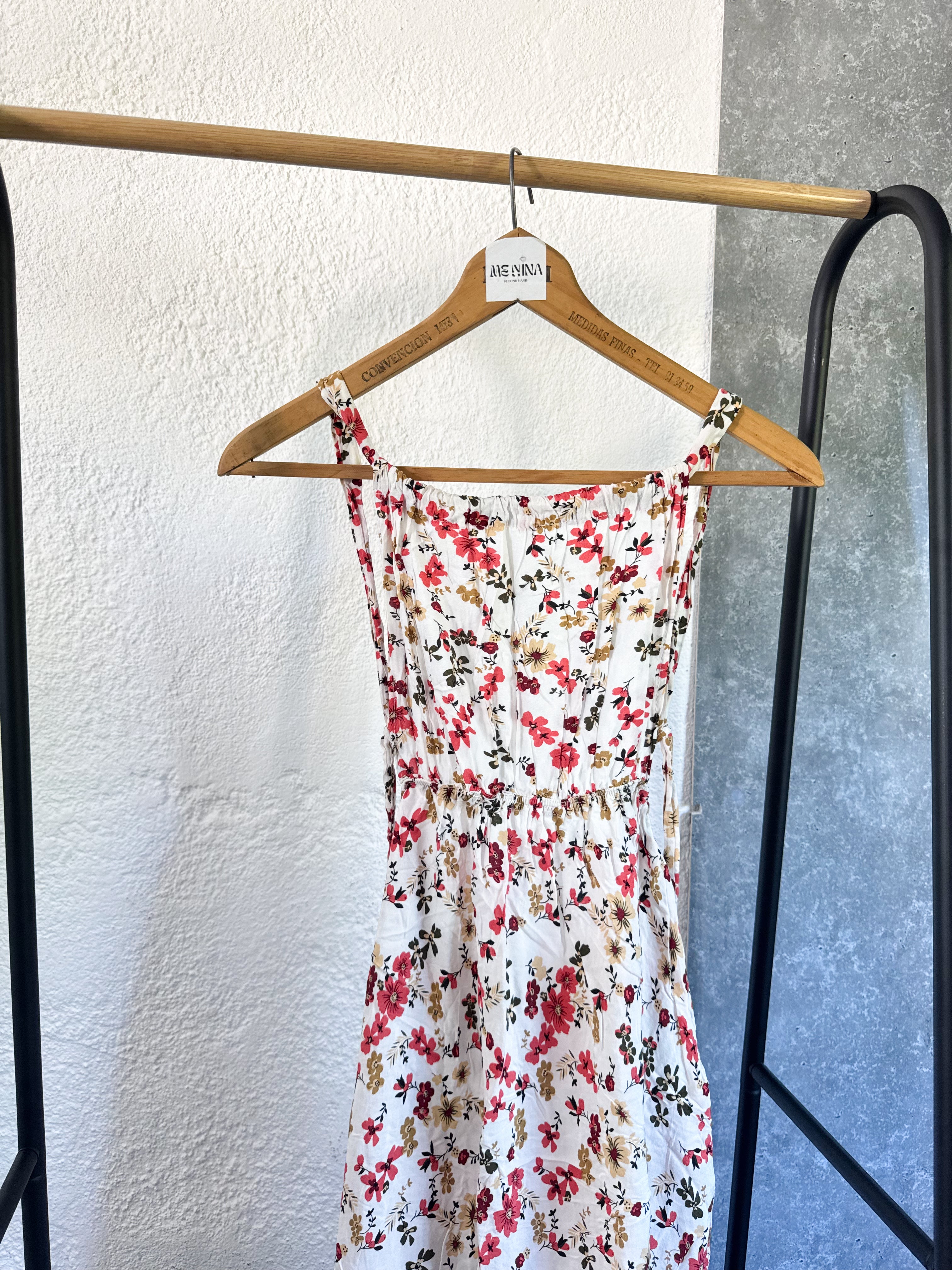 Vestido blanco floreado