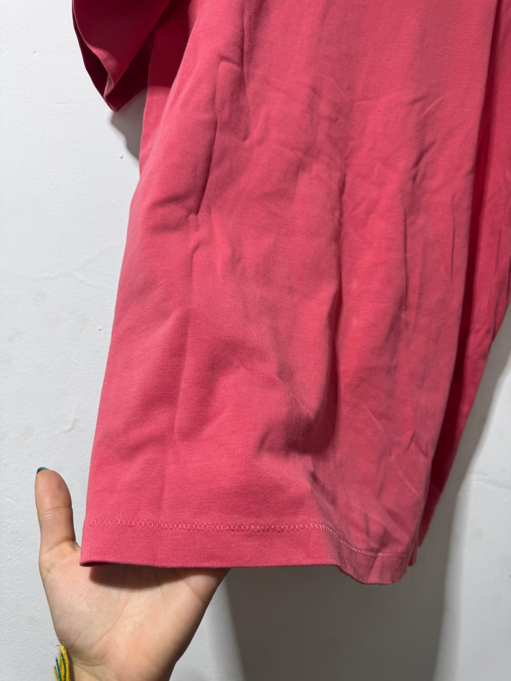 Remera rosada tela gruesita