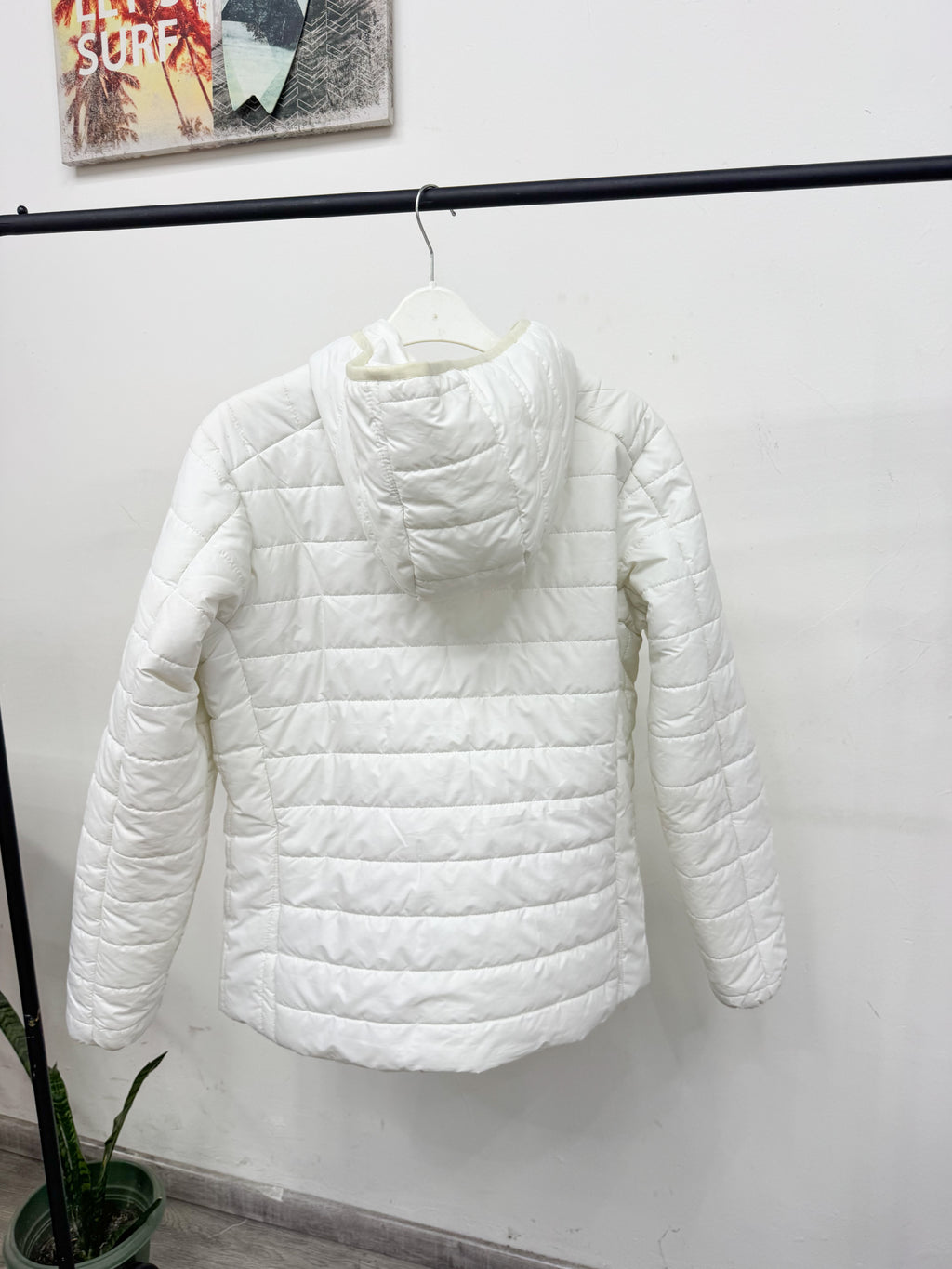 Campera de abrigo blanca talle M