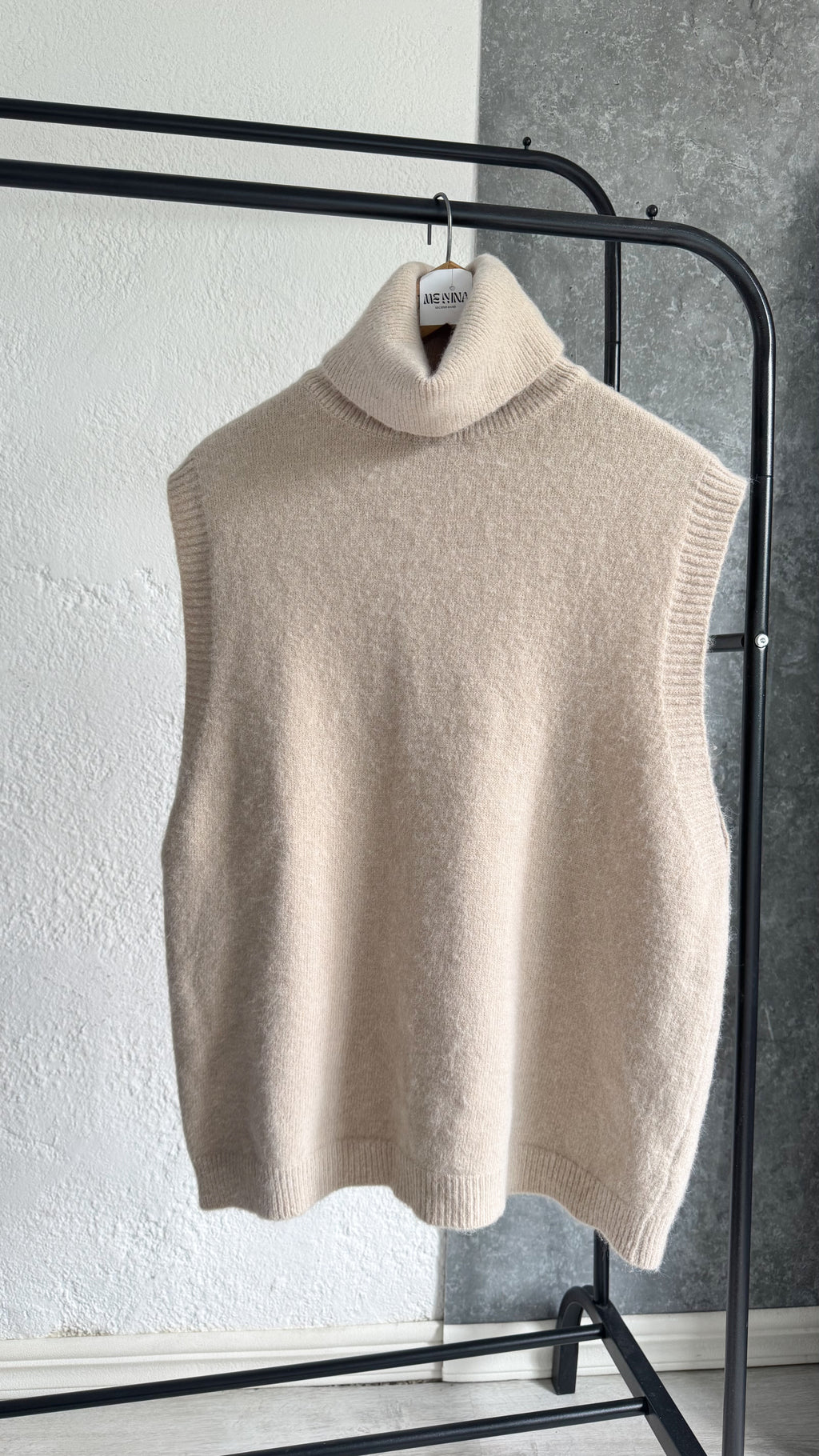 Chaleco polera beige