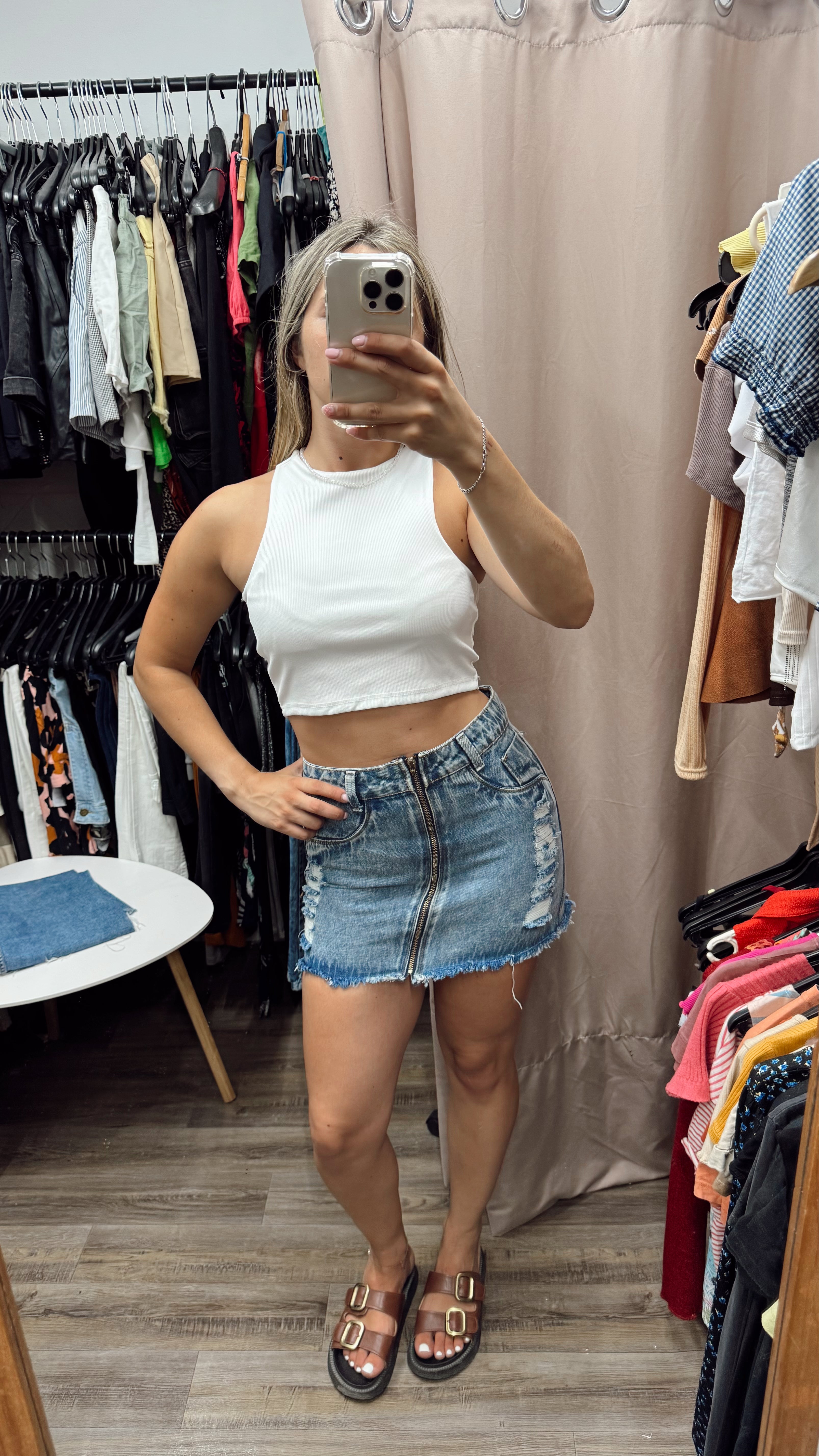 Pollera de Jean con cierre