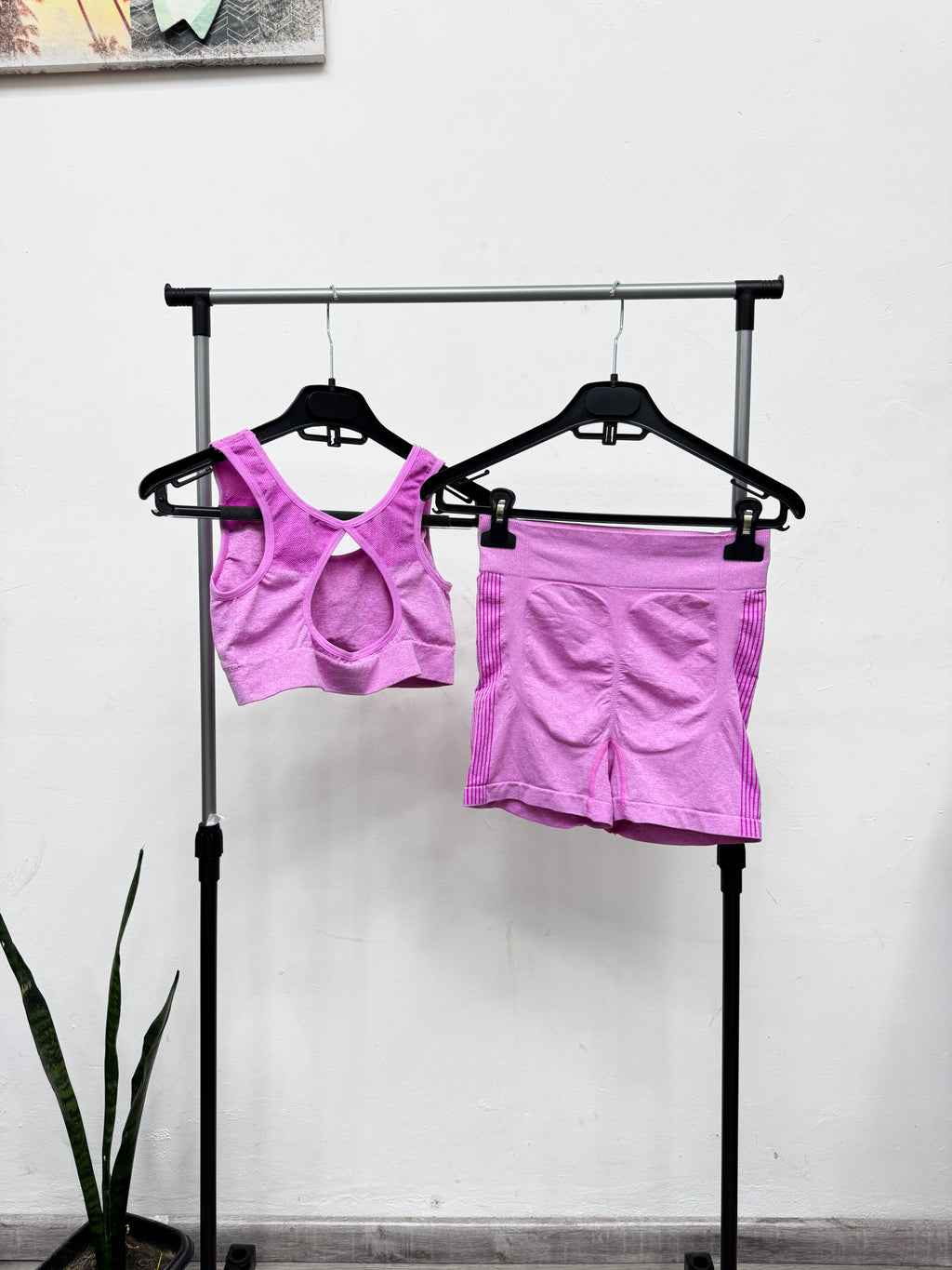 Conjunto top+short rosado