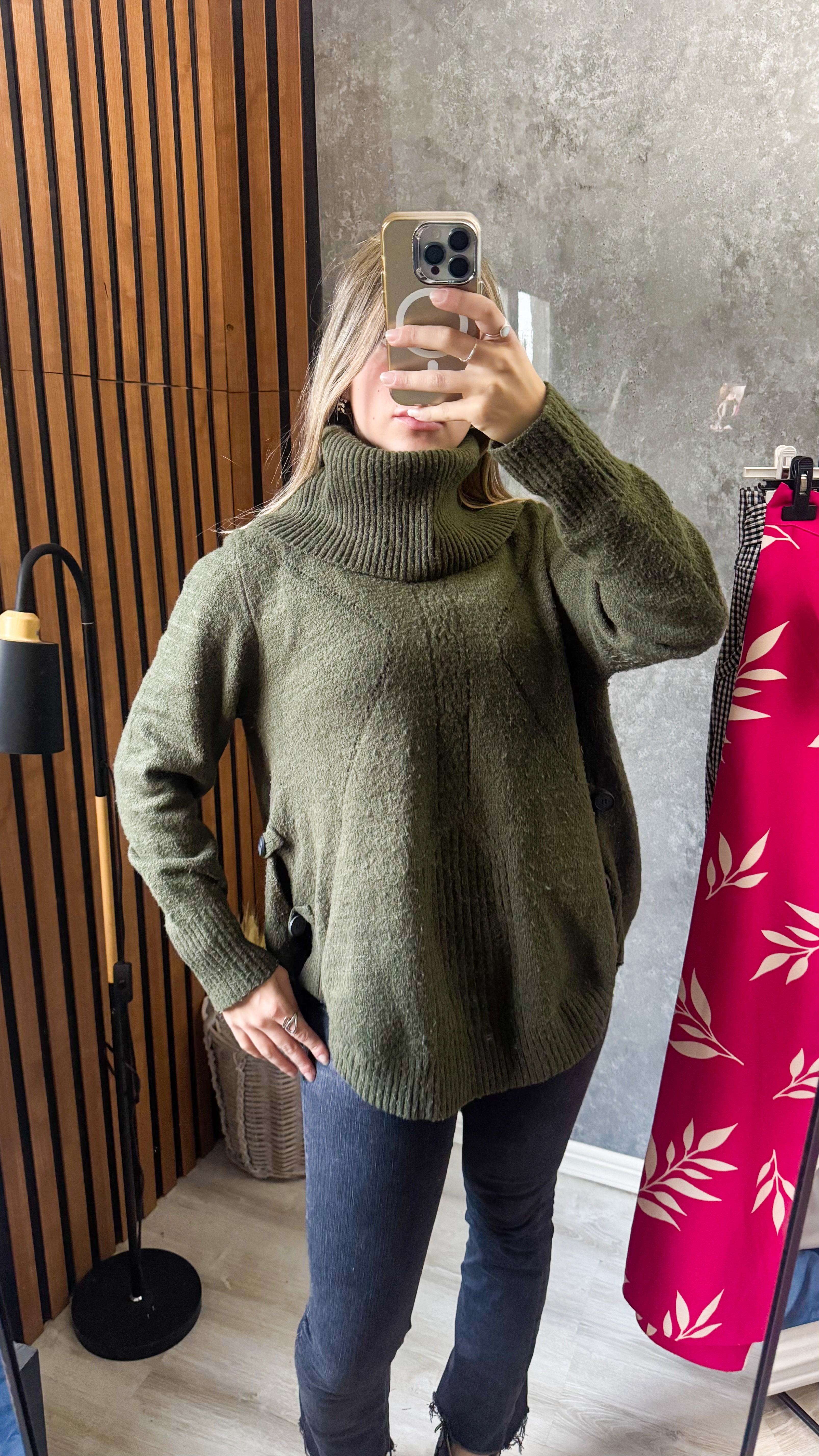 Polerón verde oliva