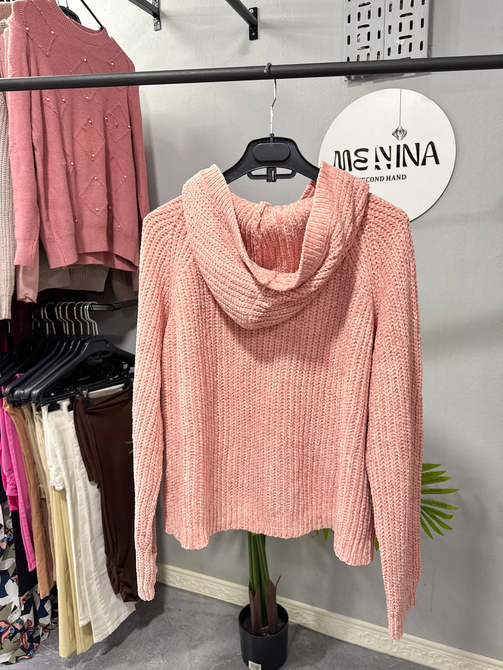 Canguro chenille rosado