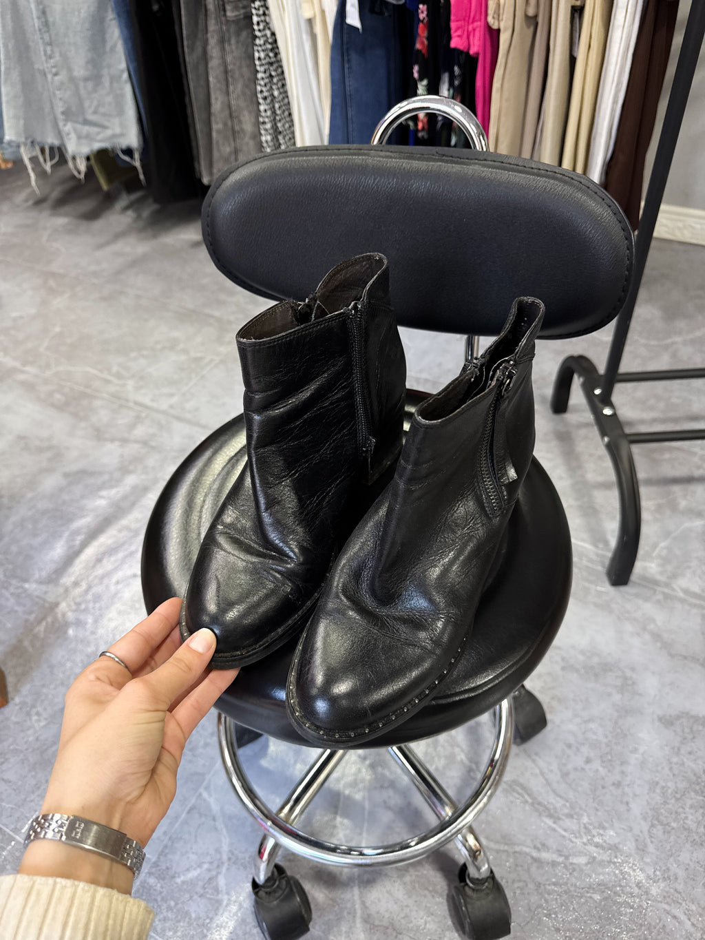 Botas negras de cuero Pasqualini