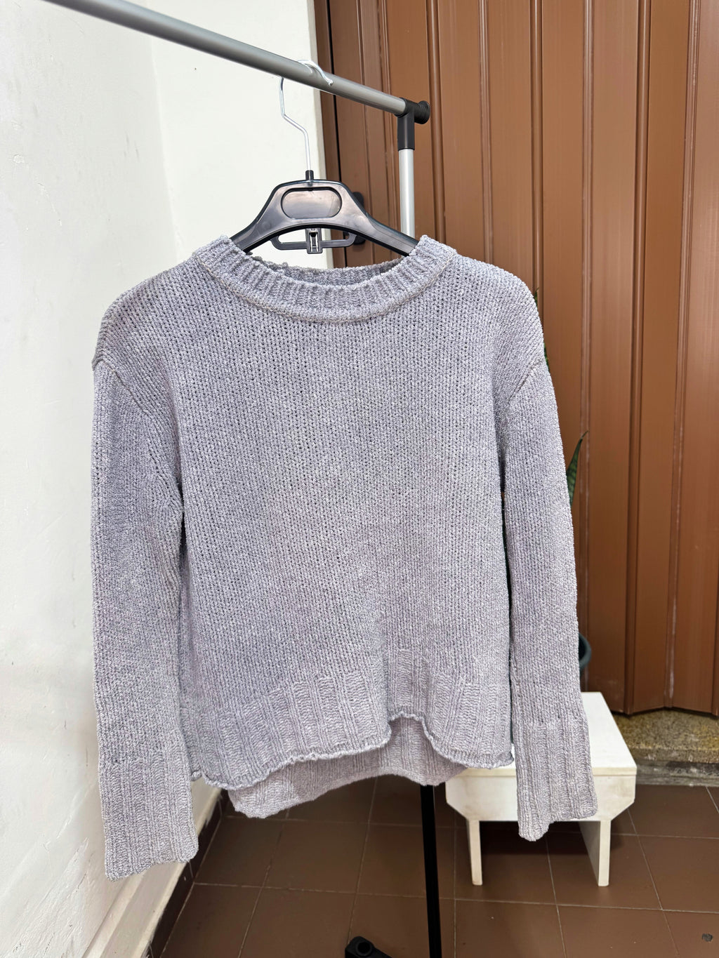 Buzo gris de chenille