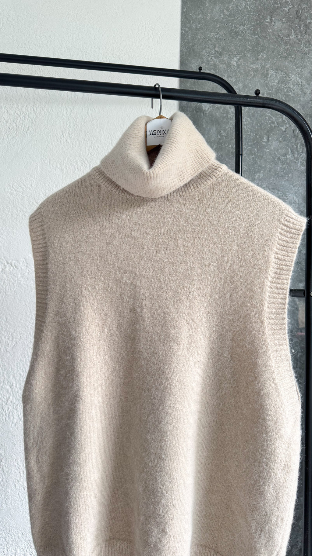 Chaleco polera beige