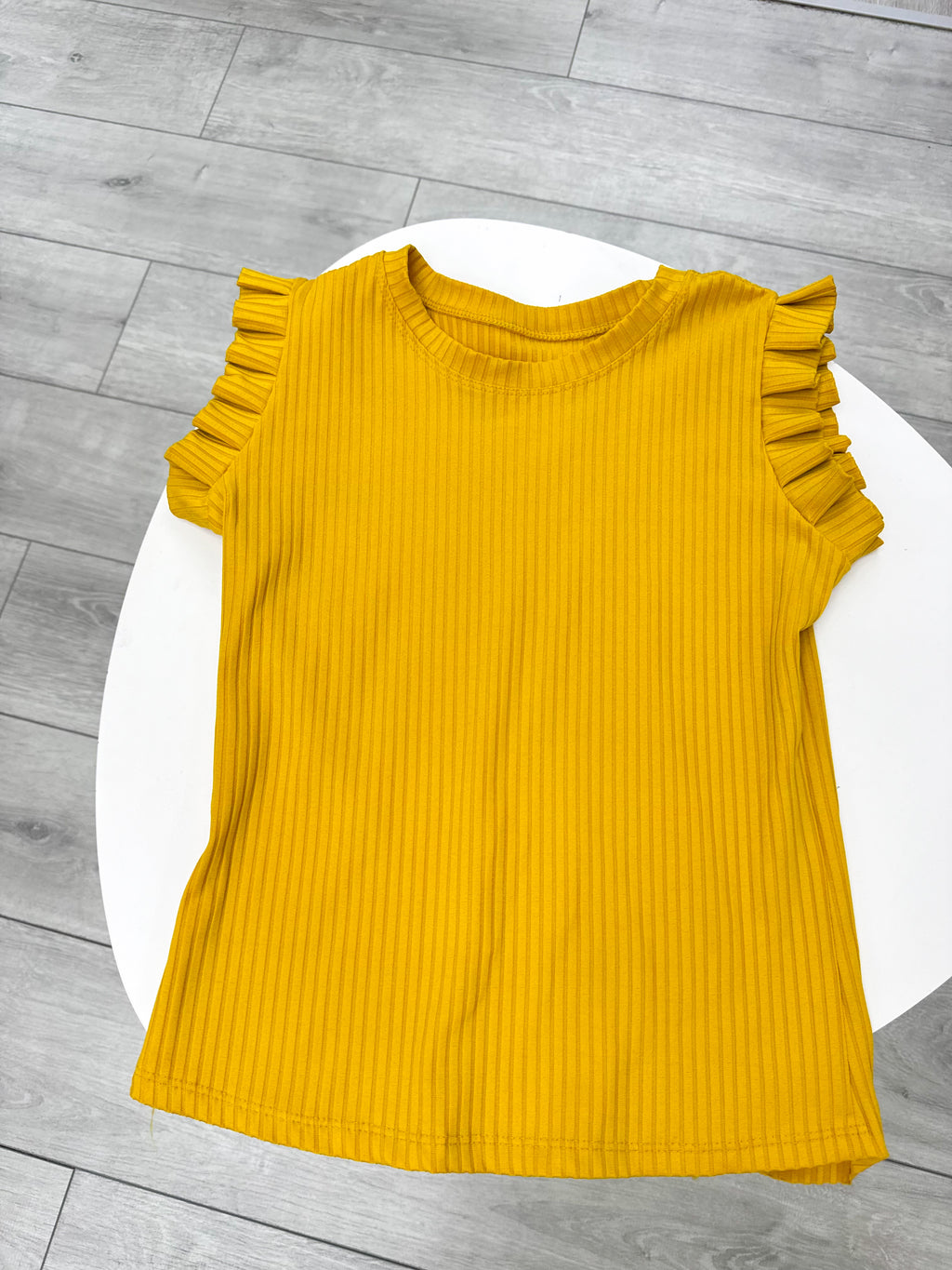 Remera manga corta mostaza