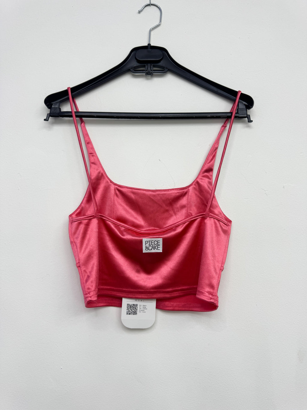 Top NUEVO rosado de satén