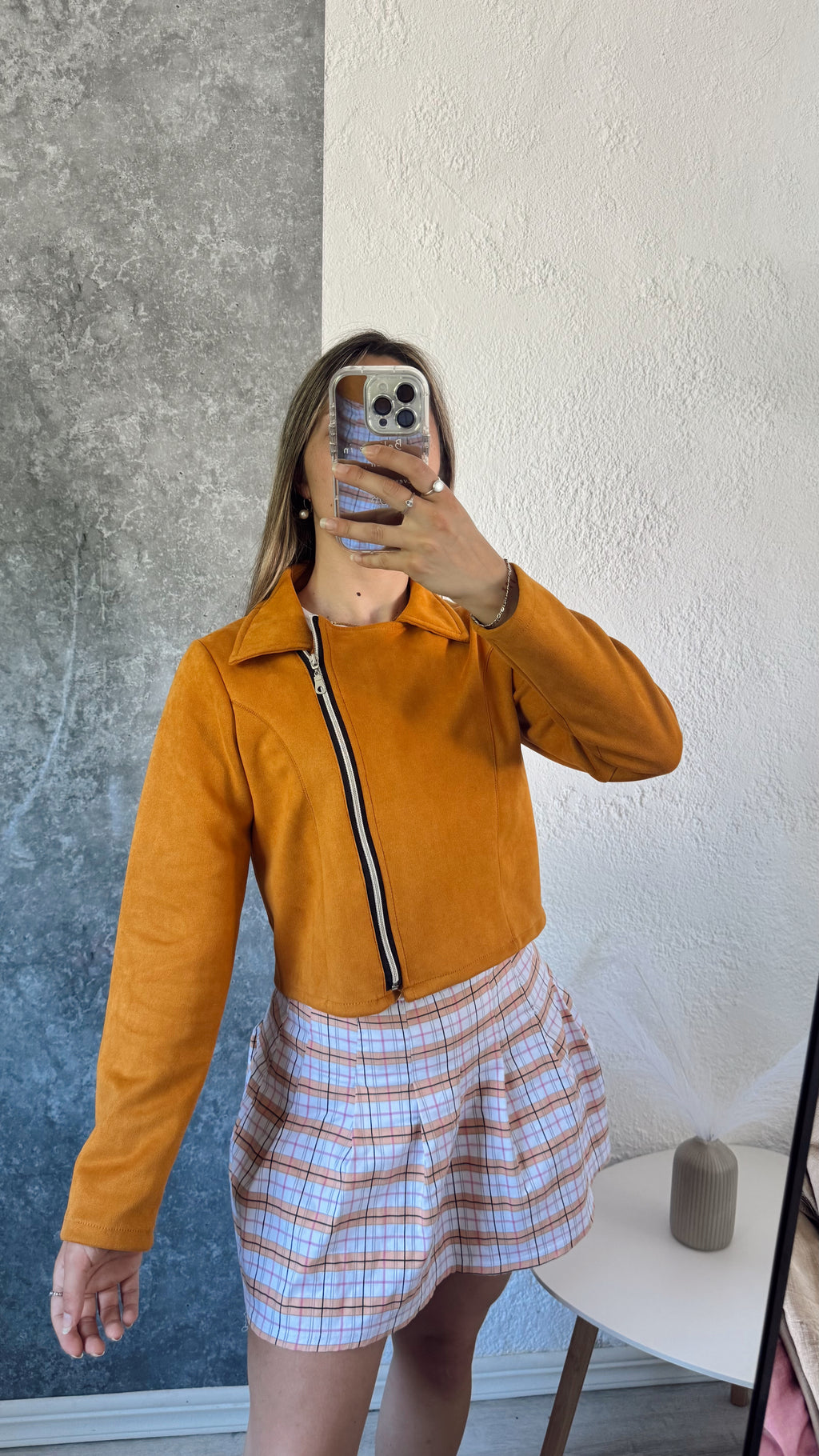 Chaqueta de gamuza talle S *con detalle