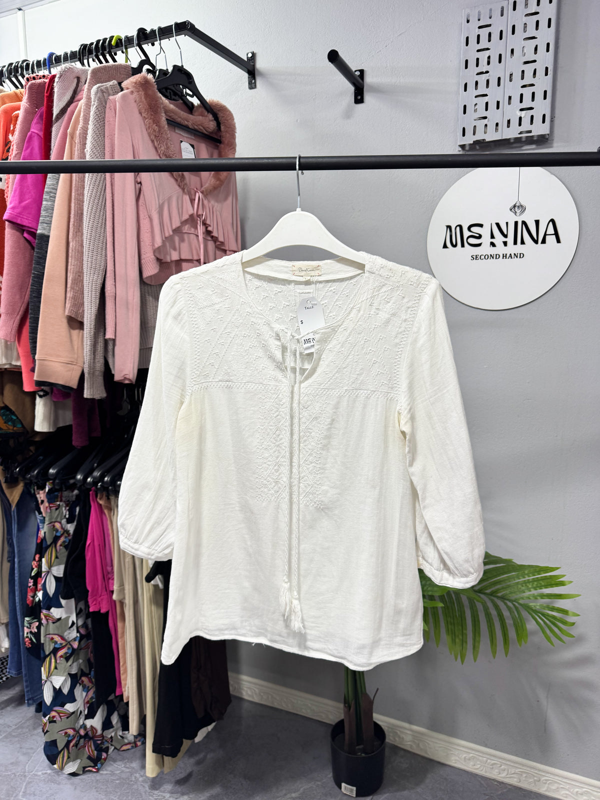 Blusa blanca manga larga Daniel Cassin