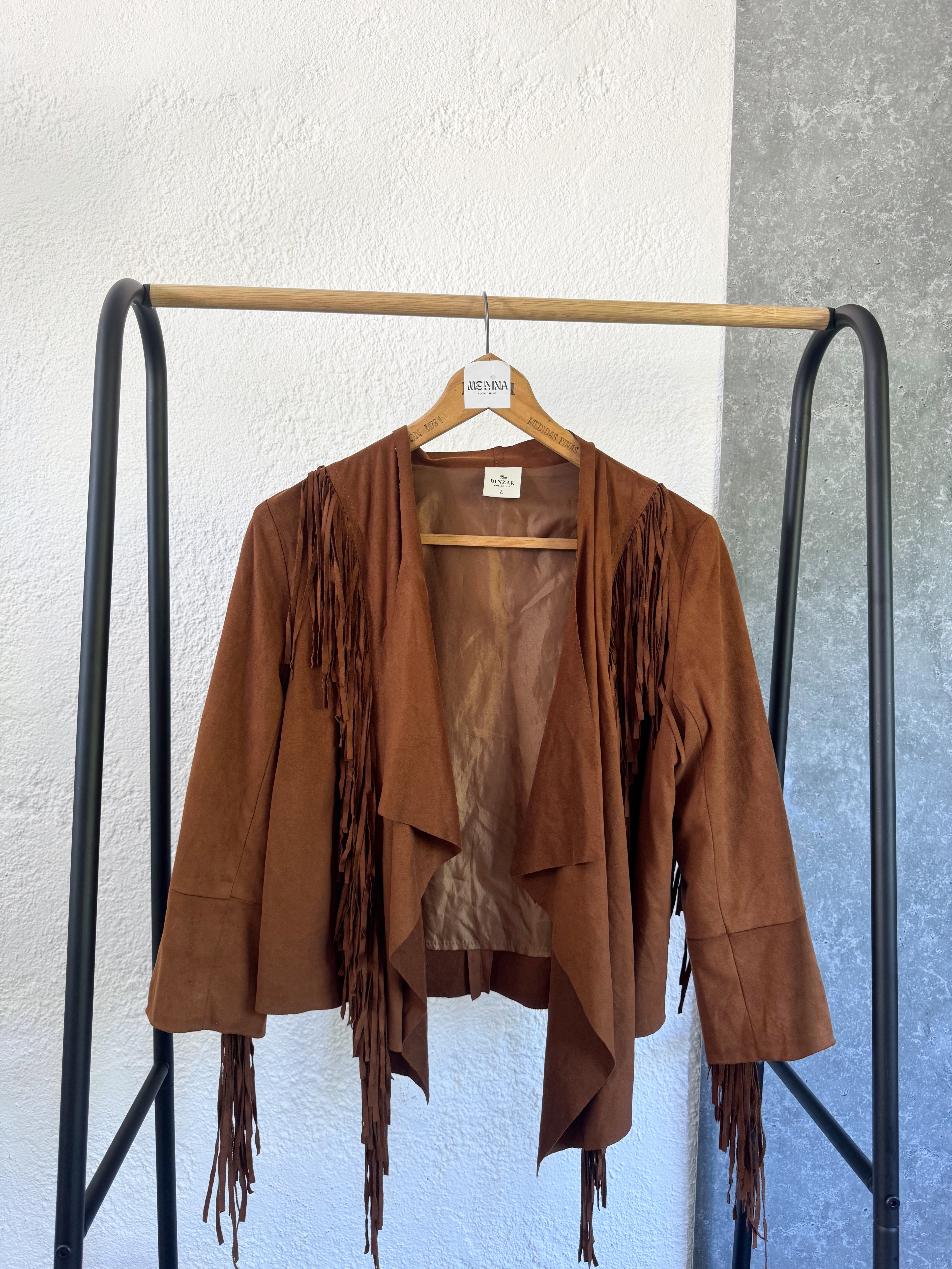 Chaqueta de gamuza marrón