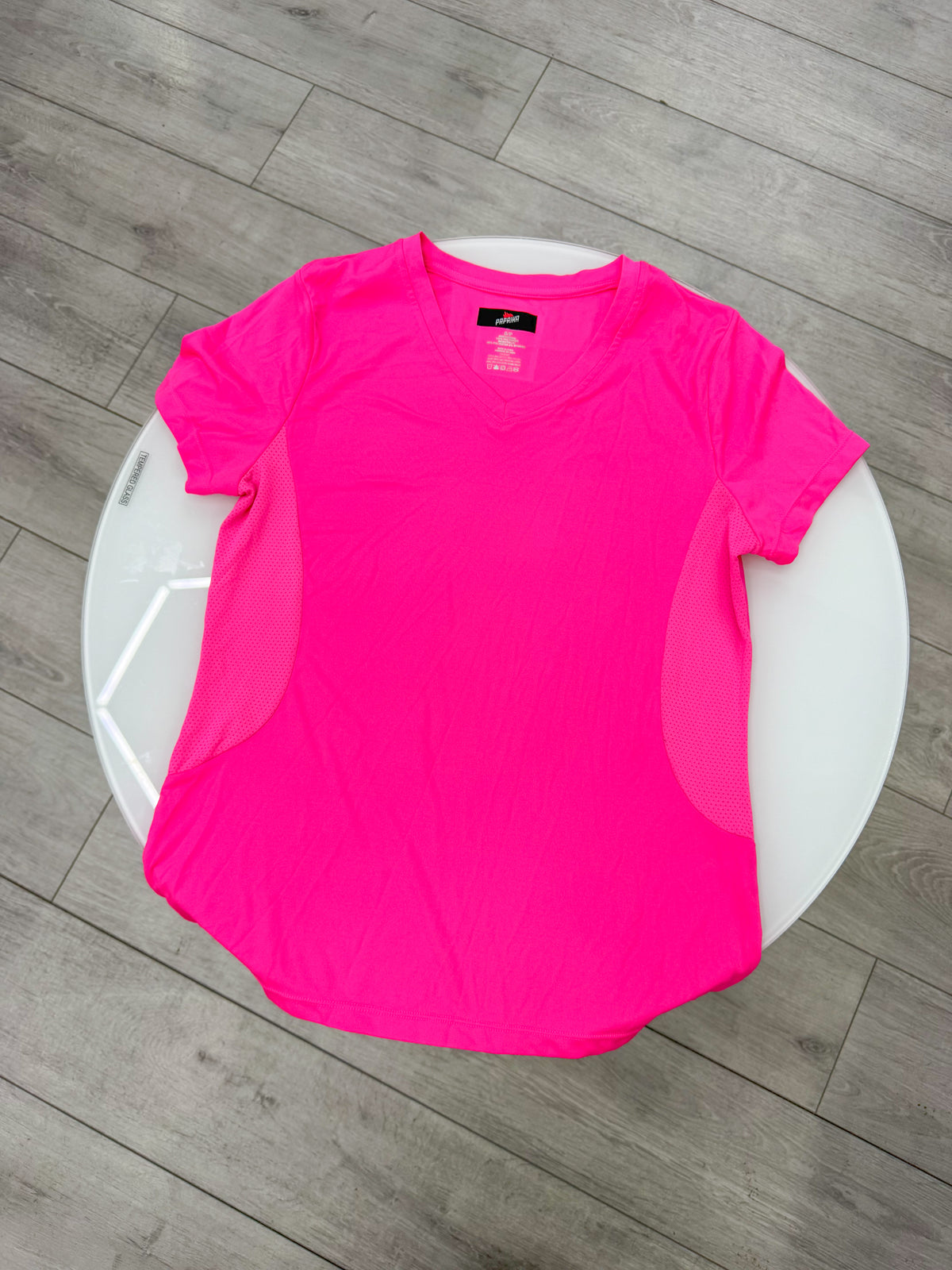 Remera deportiva rosada talle S/M