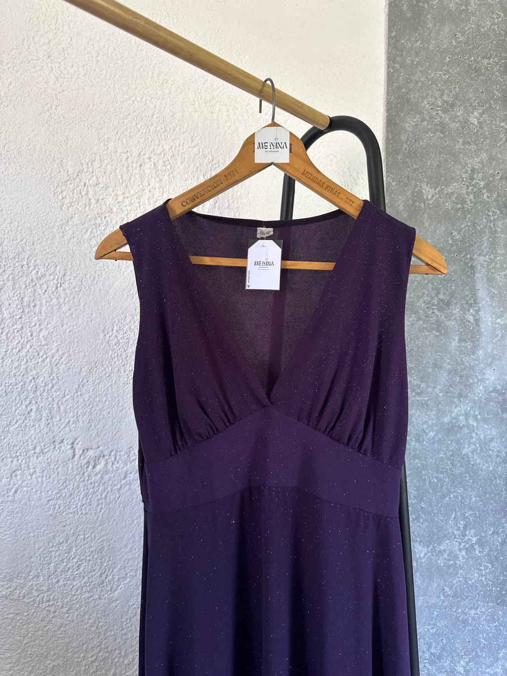 Vestido lila con brillos