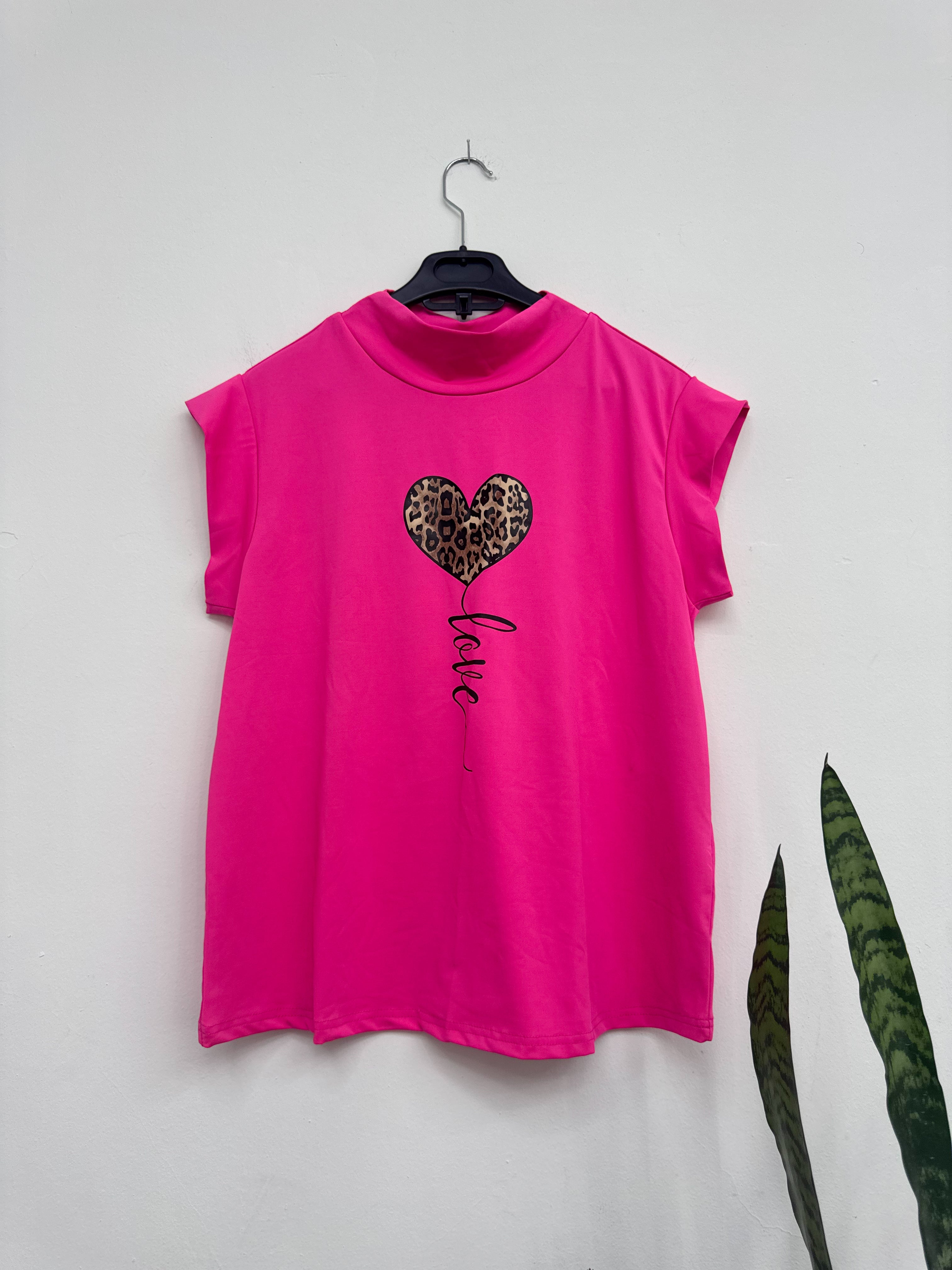 Chaleco remera rosada
