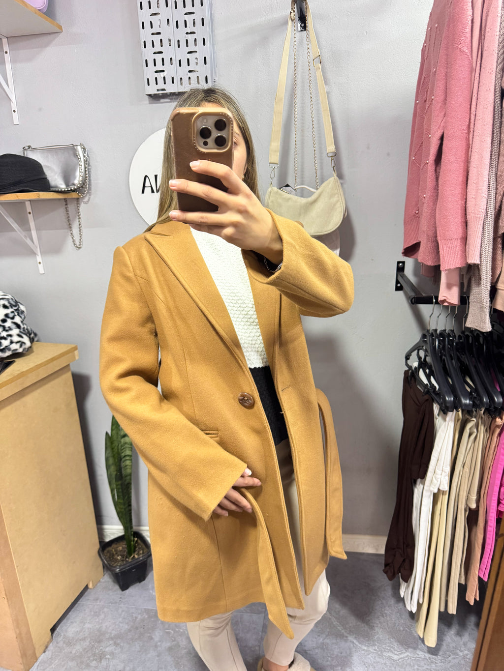 Tapado marron talle M