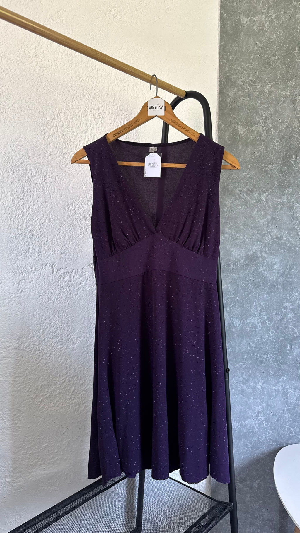 Vestido lila con brillos