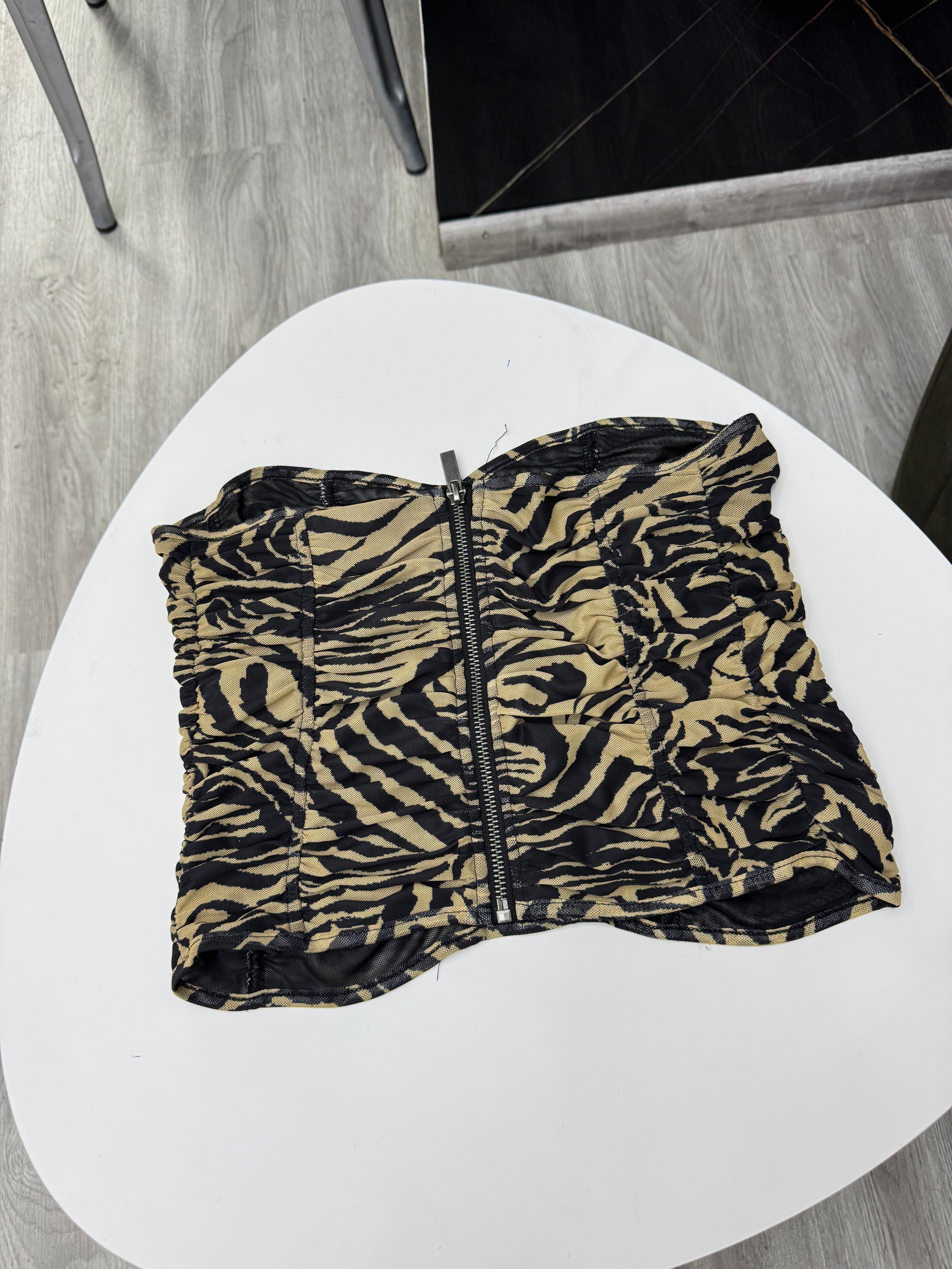 Top corset animal print