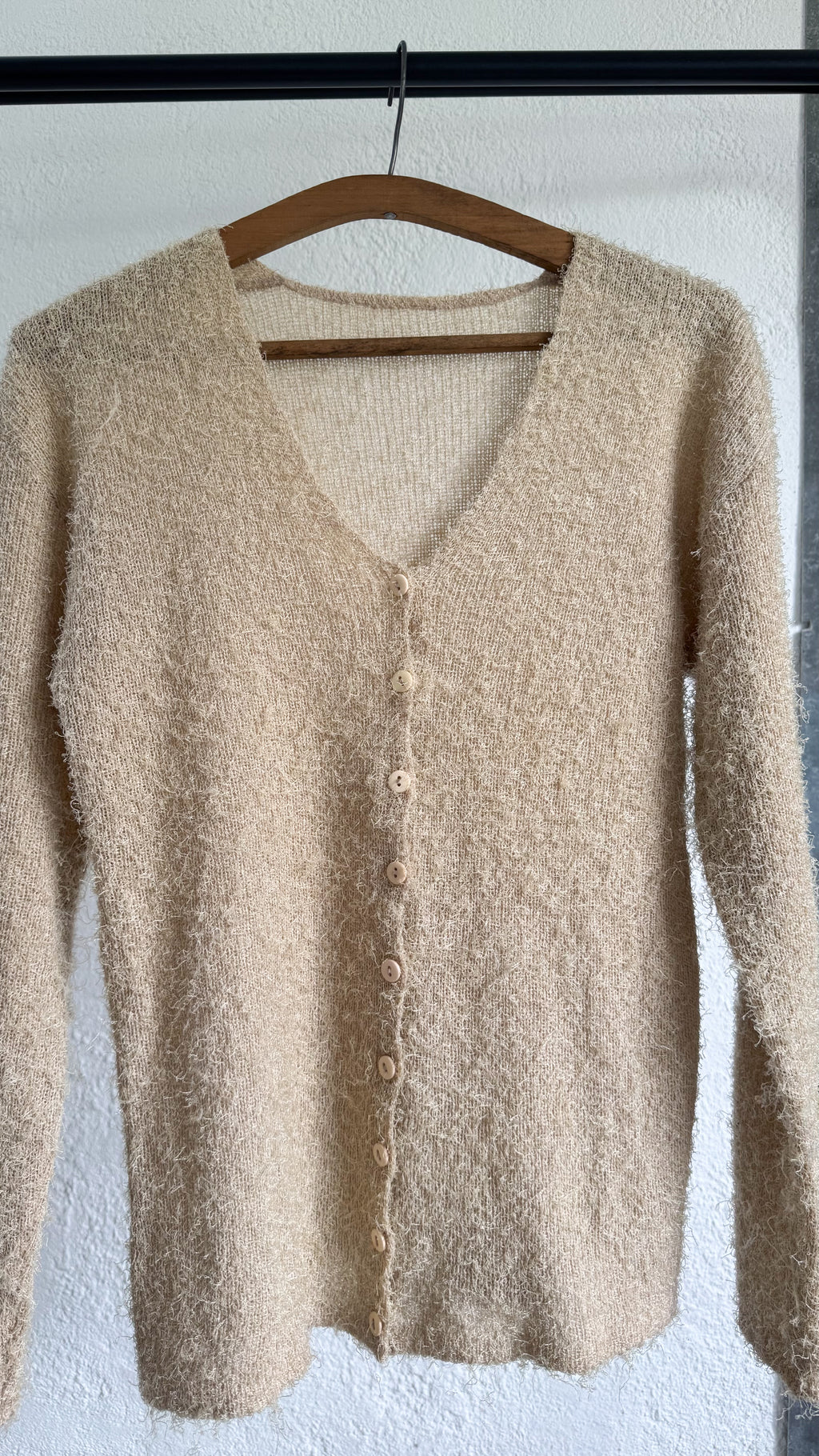 Saco peludito beige
