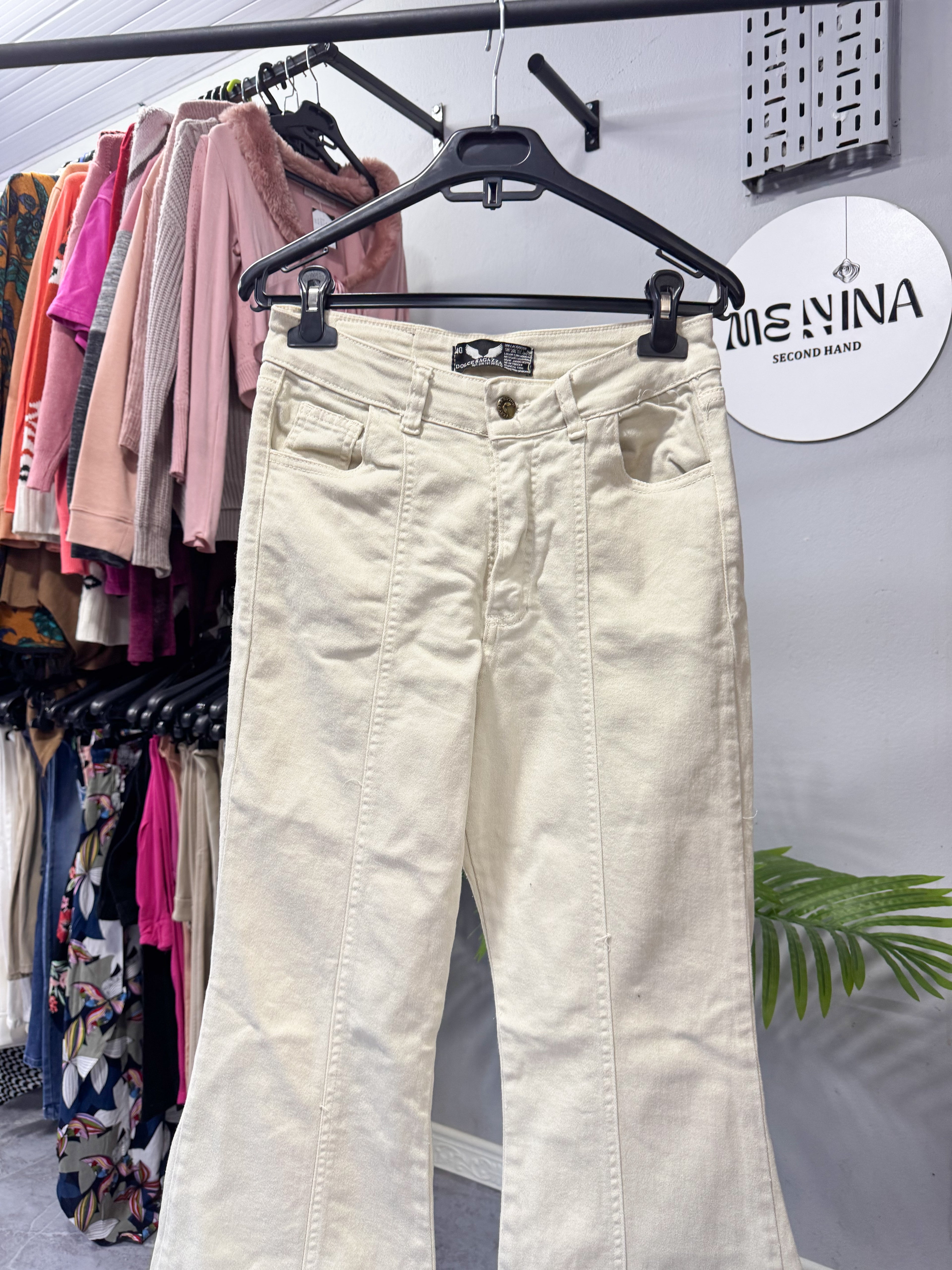 Jean beige Dolce Ragazza ancho