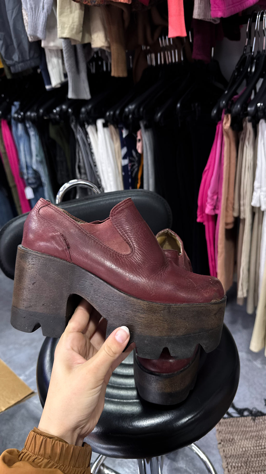 Botas Venet bordó de taco