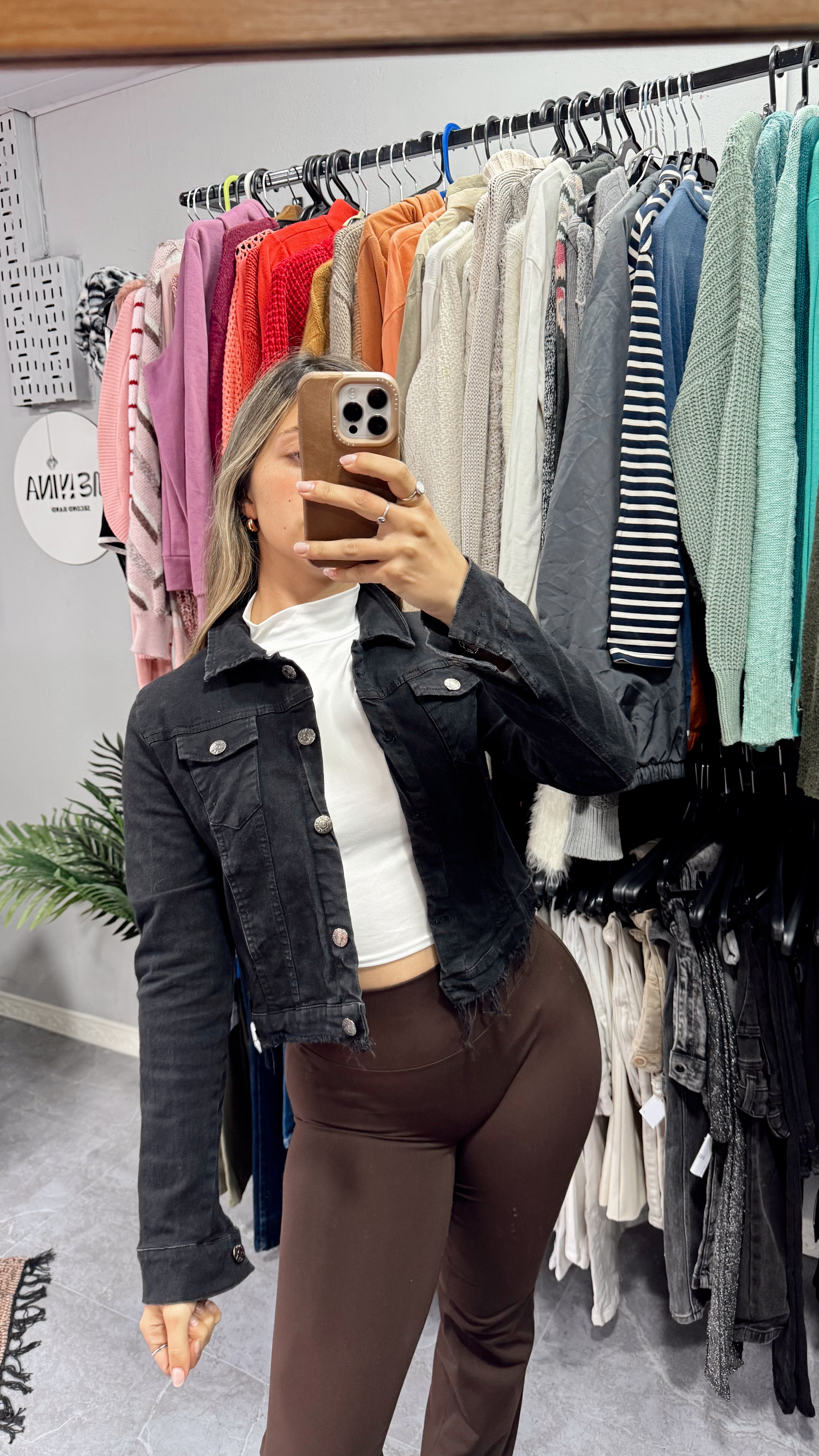 Chaqueta de Jean negra