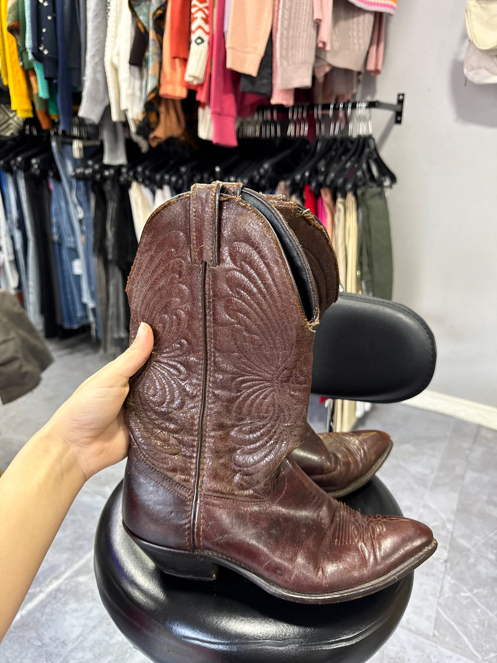 Botas Texanas de cuero marrones