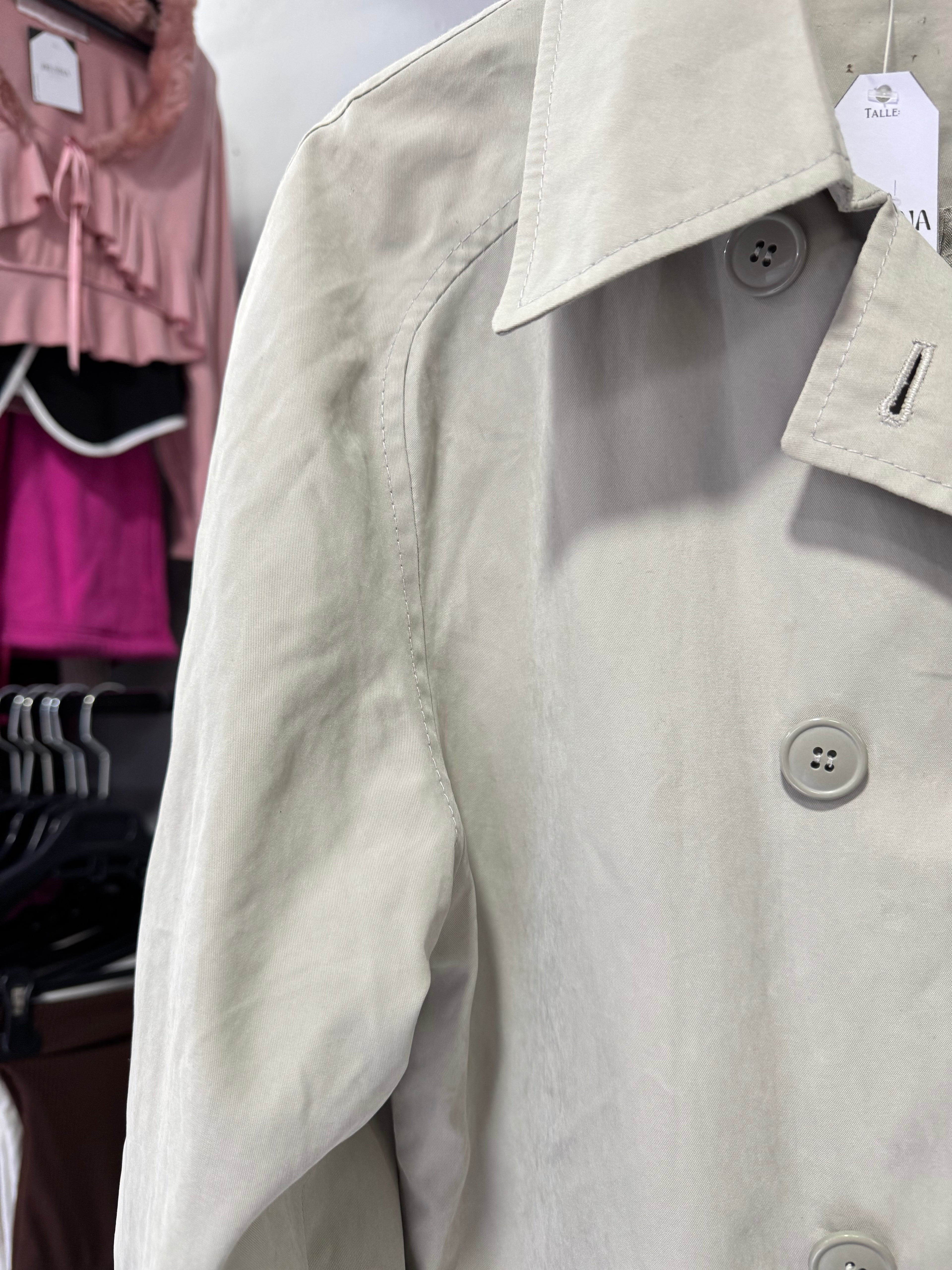 Tapado gabardina beige