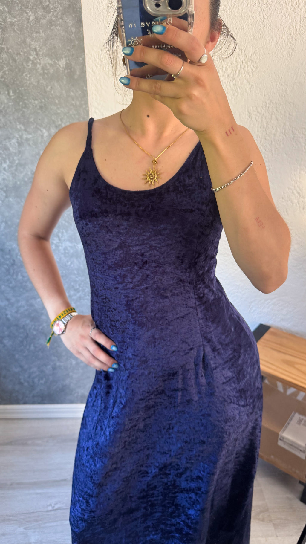 Vestido de terciopelo talle S alicrado