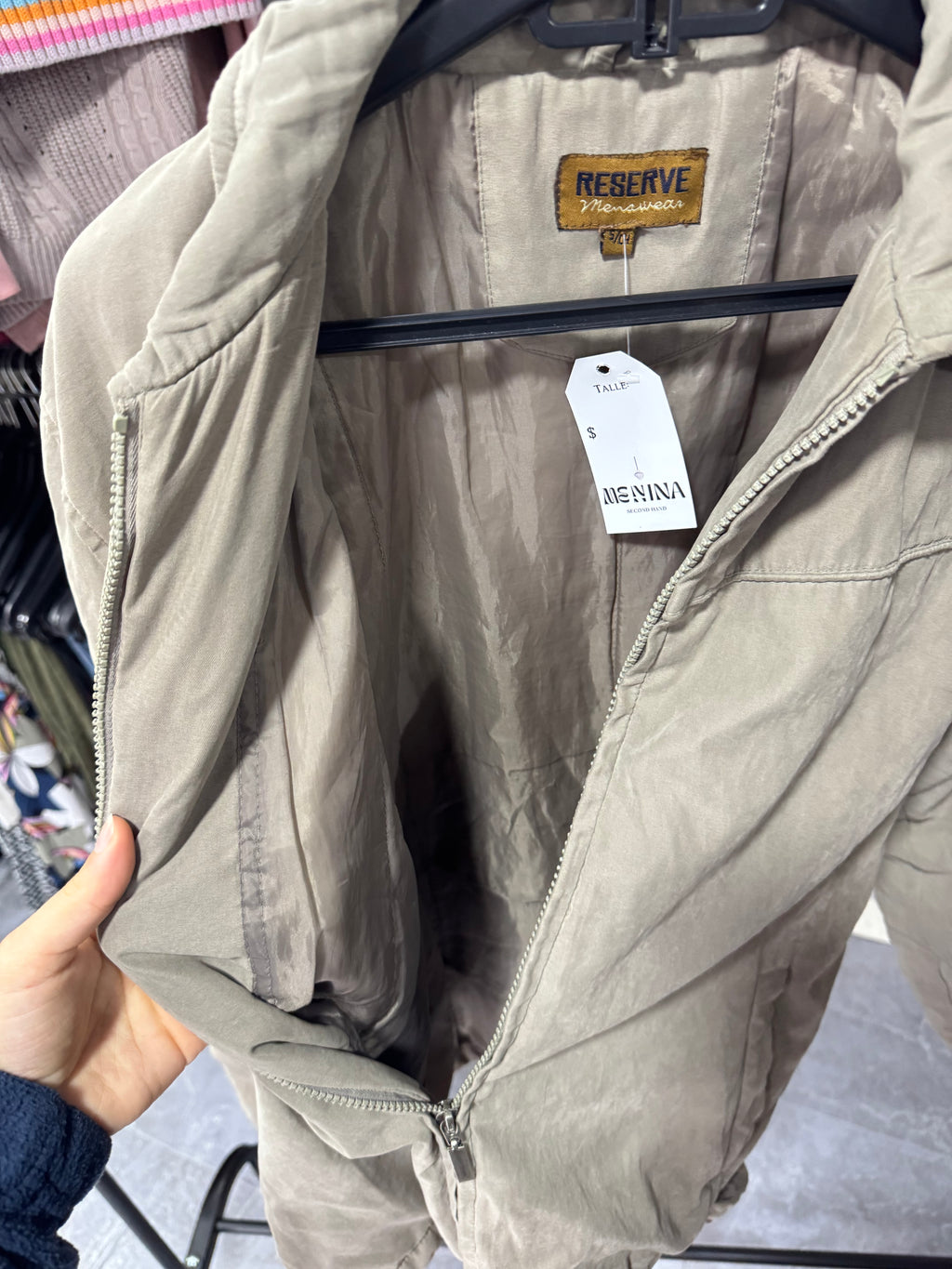 Campera de abrigo beige