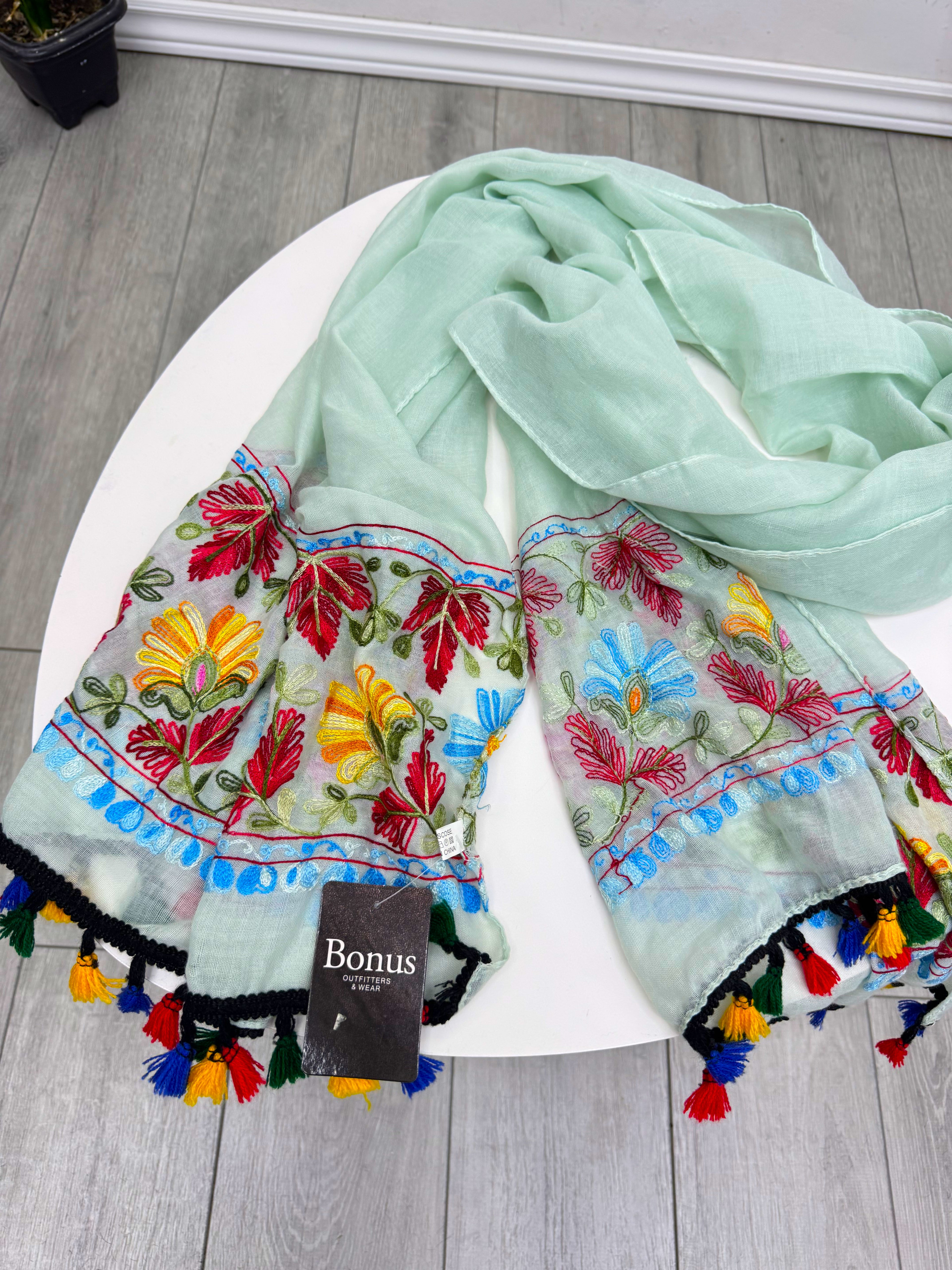 Chalina NUEVA verde agua con colores