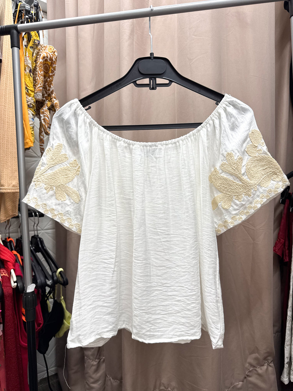 Remera de lino manga corta