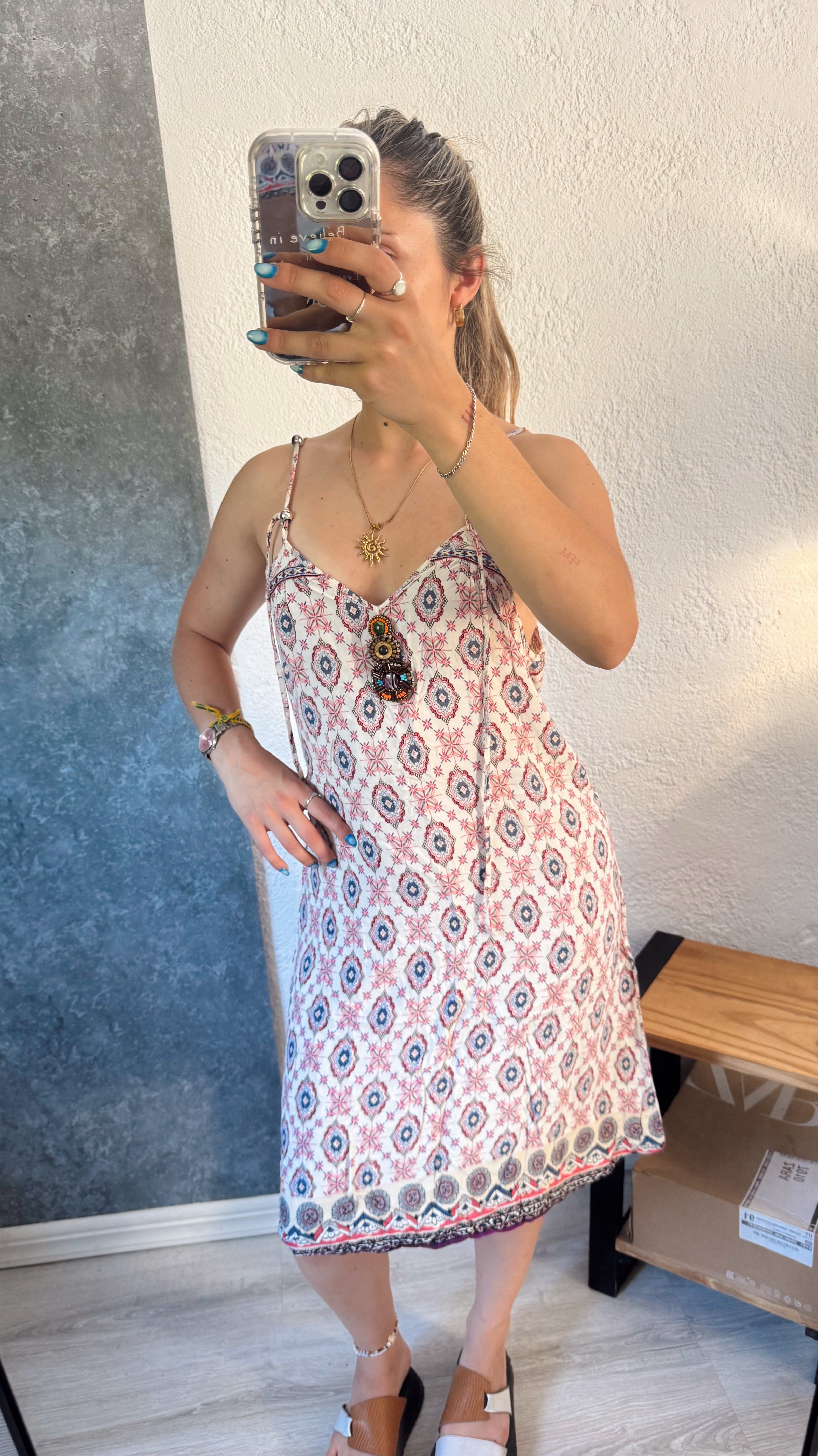 Vestido talle M estampado