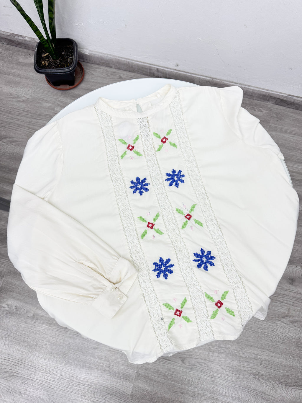 Blusa manga larga blanca