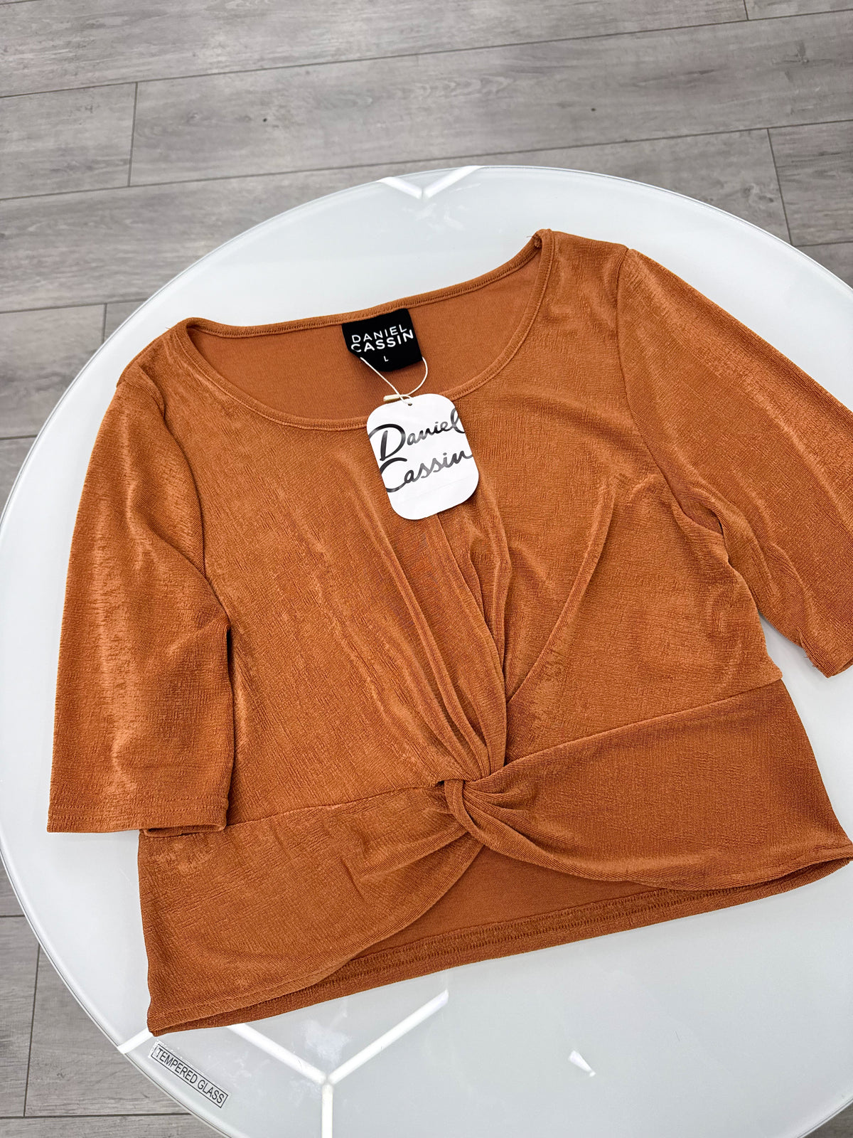 Blusa NUEVA manga corta marrón