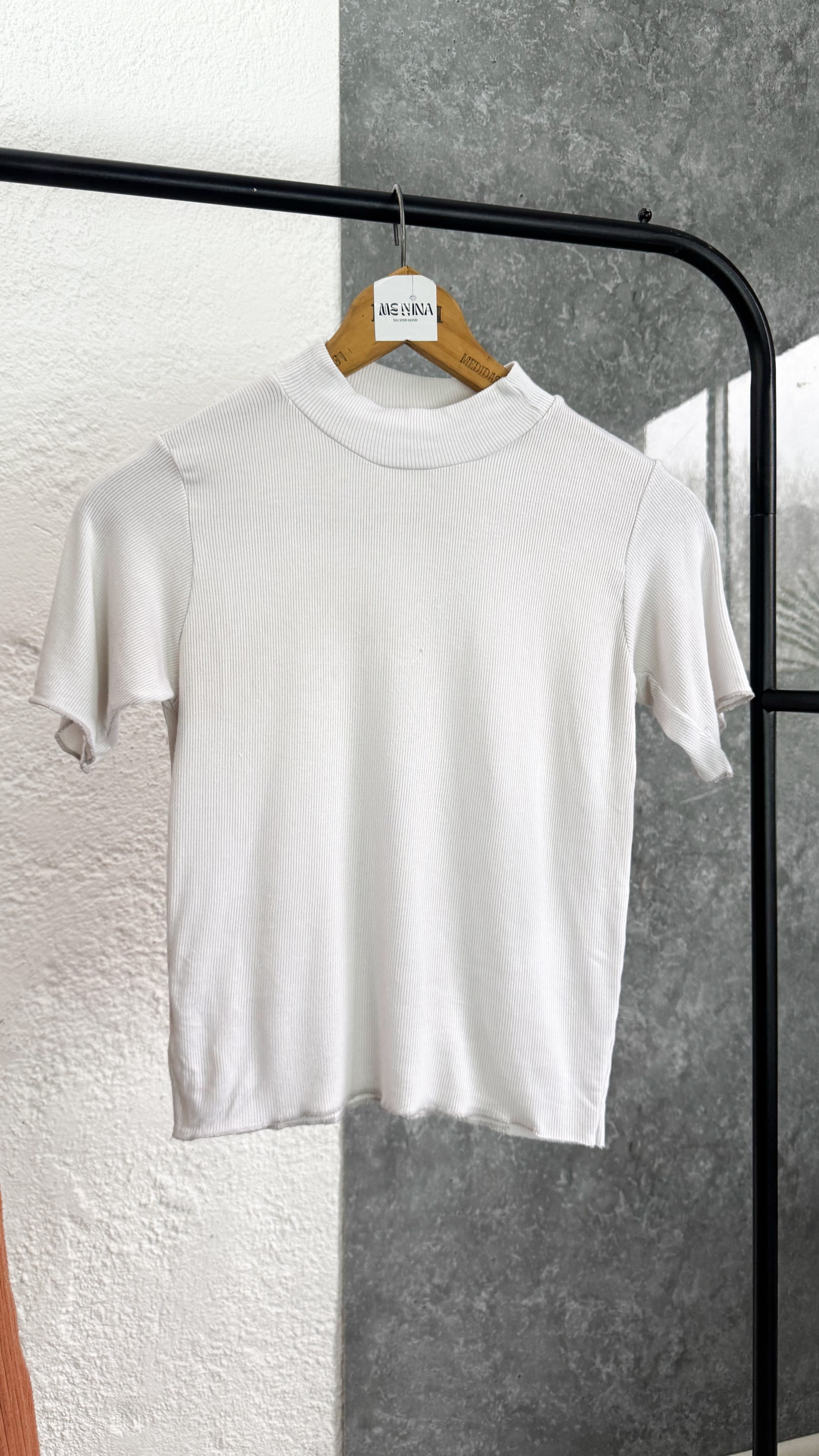 Remera manga corta blanca