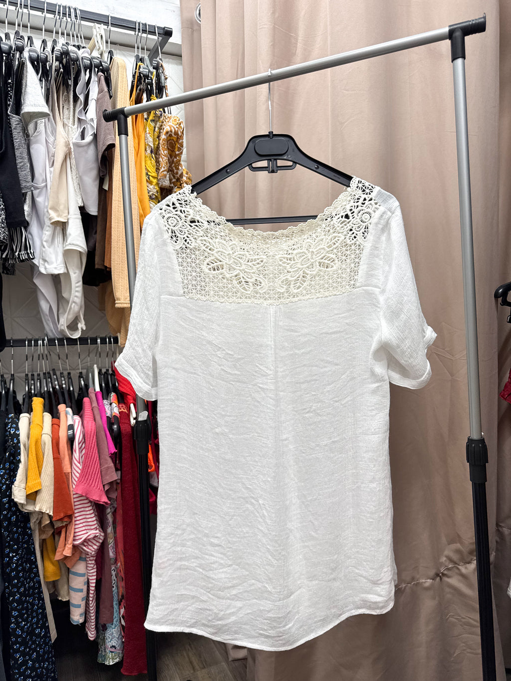 Camisa de lino manga corta