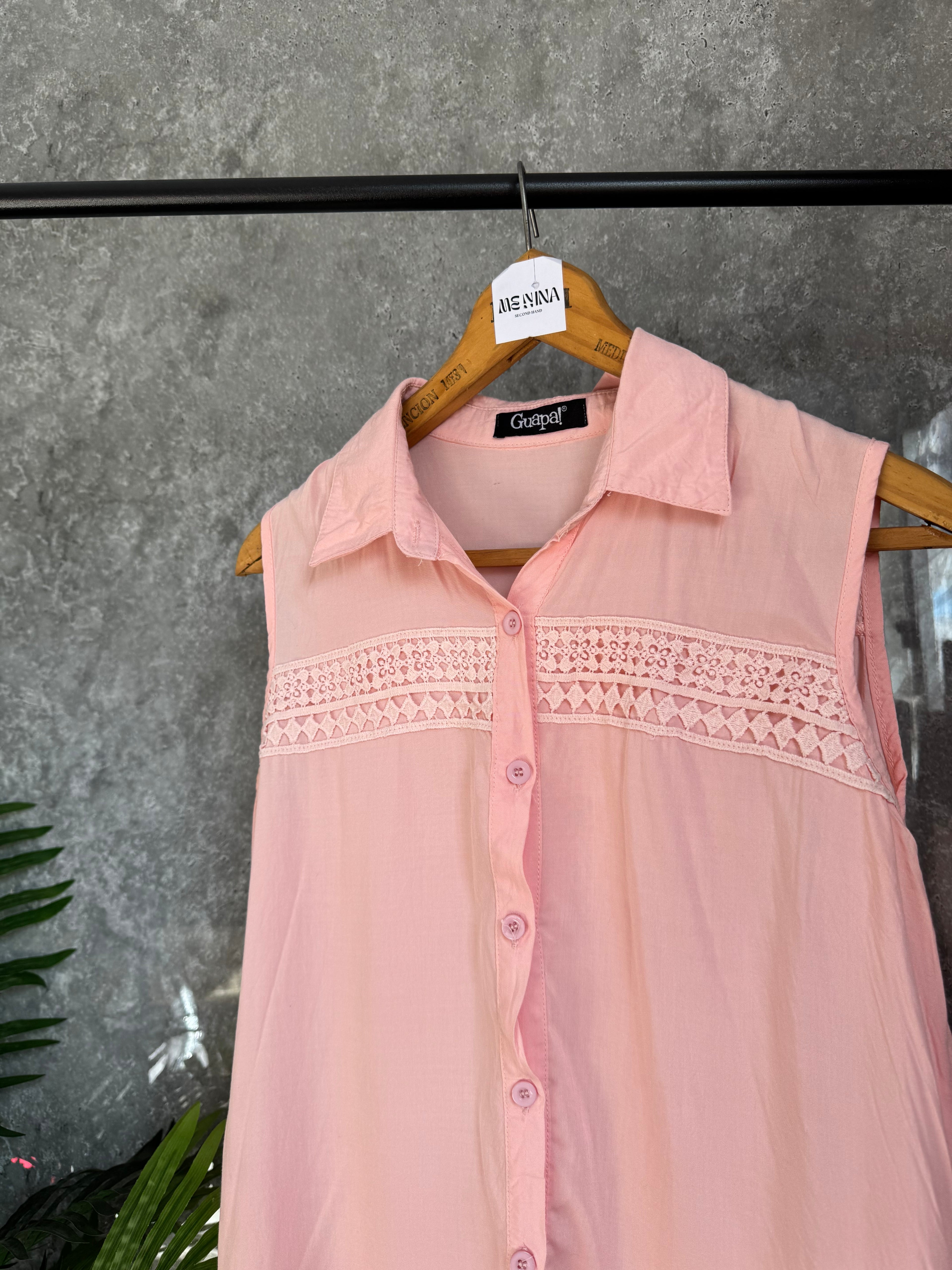 Camisa sin mangas rosa