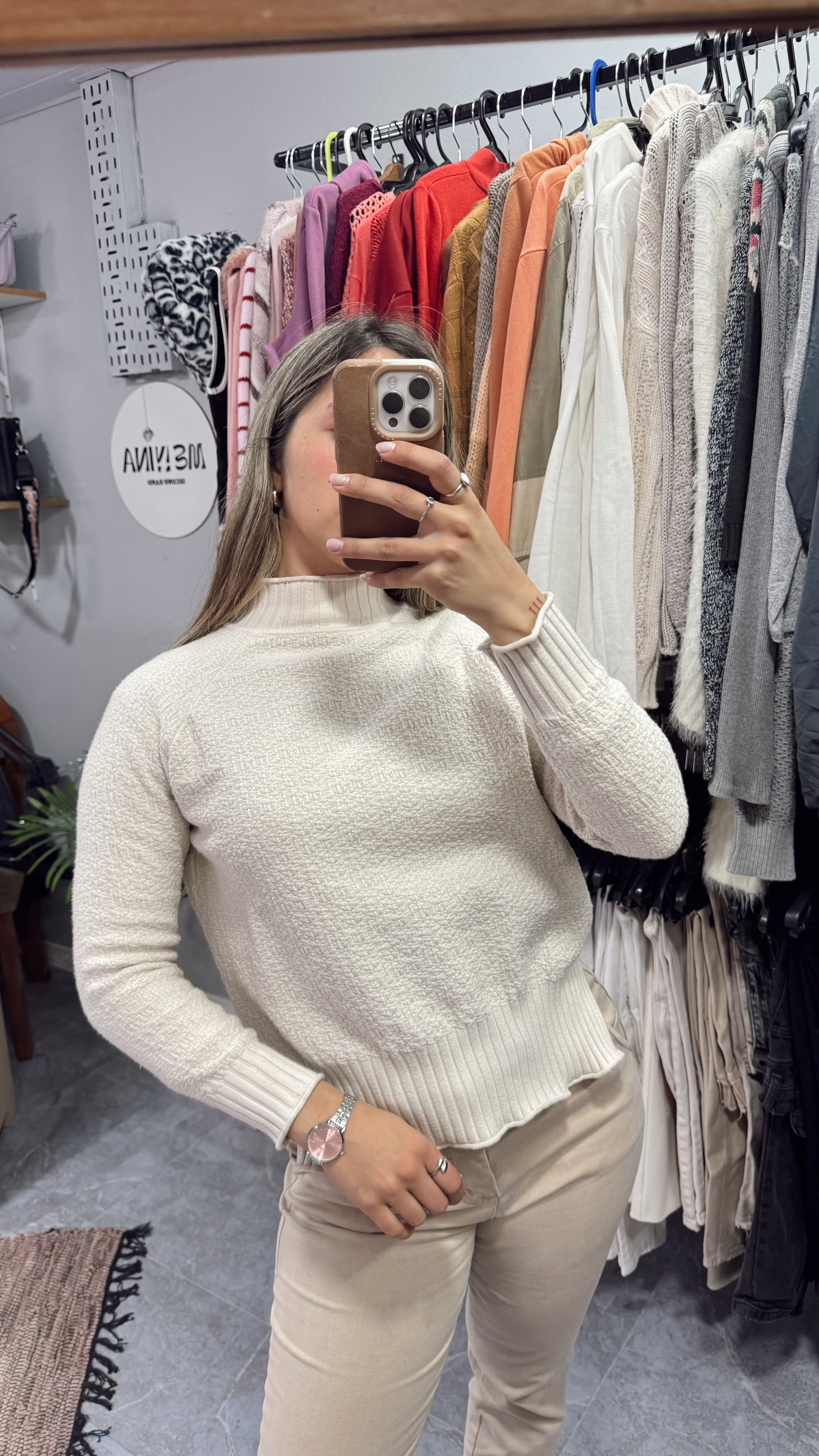 Polerita blanca talle S