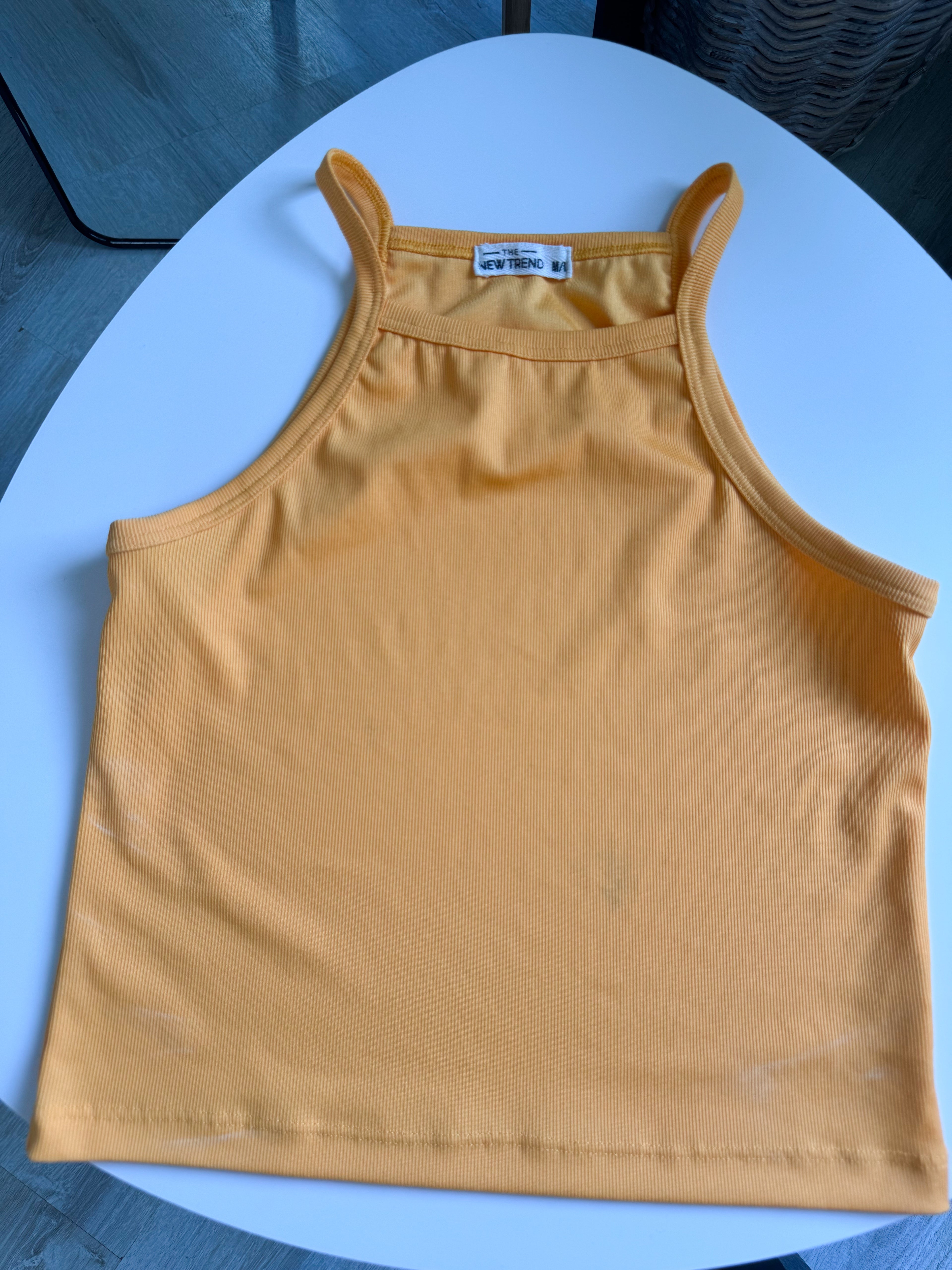 Musculosa/top naranja alicrada