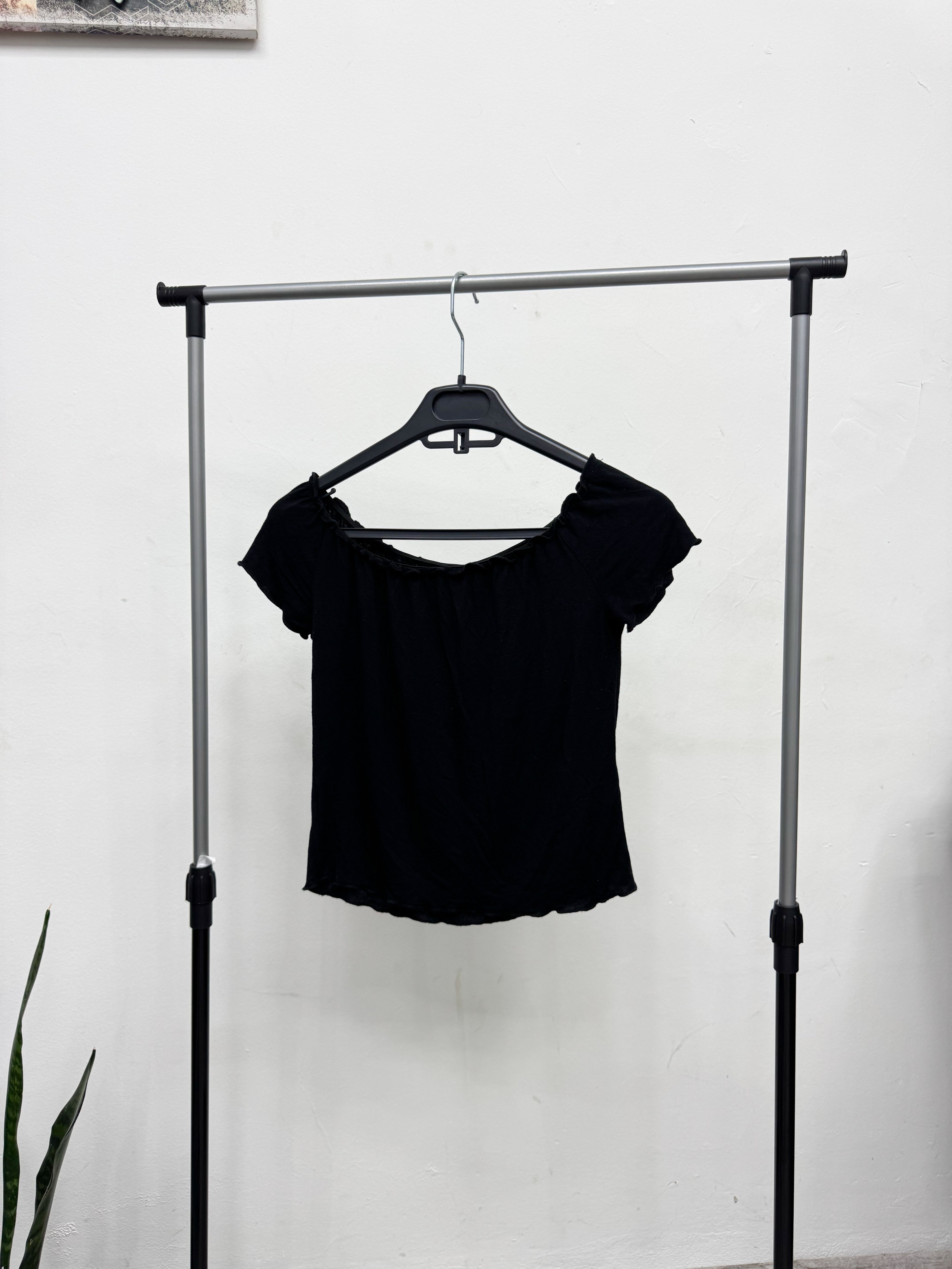 Blusa negro con frunce