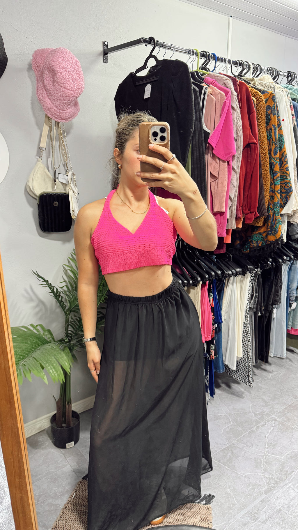 Pollera negra larga
