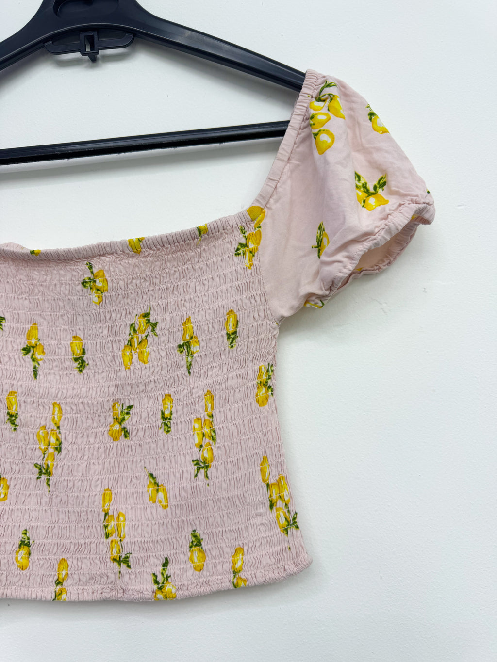 Top rosado tela corrugada