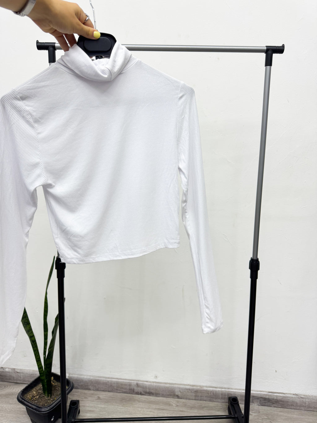 Top blanco manga larga NUEVO con etiqueta