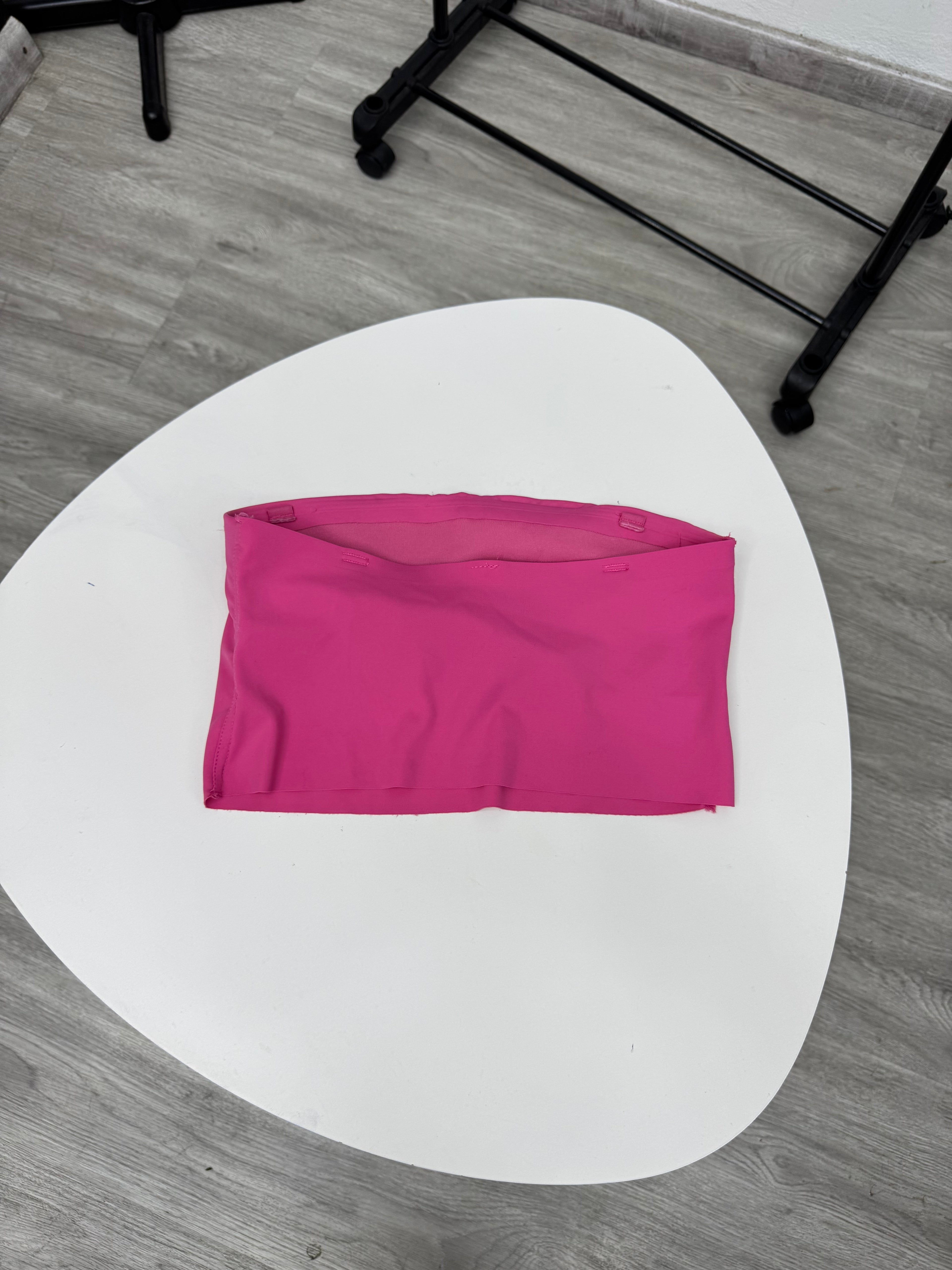 Top rosado Strapless