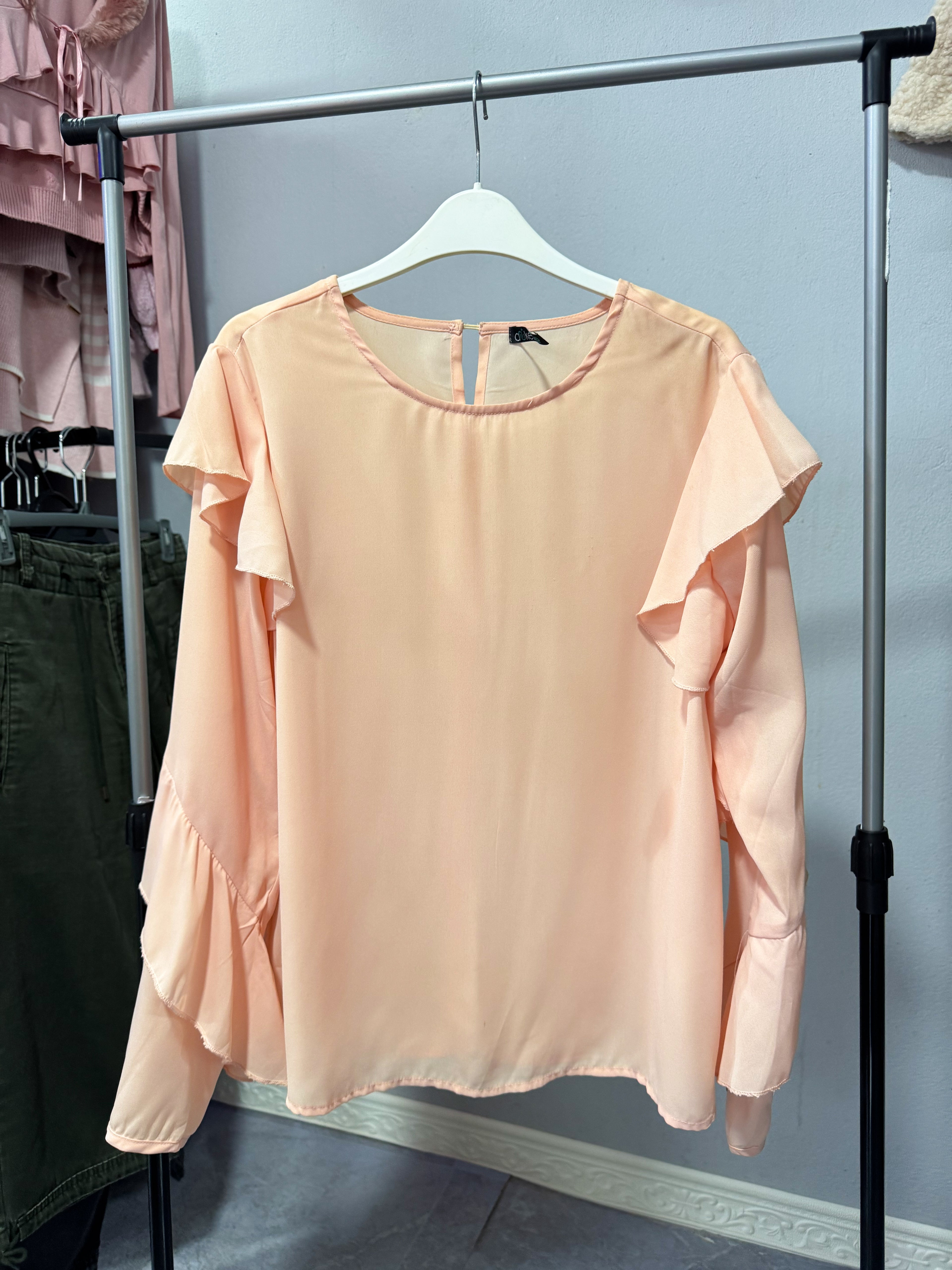 Blusa salmón manga larga
