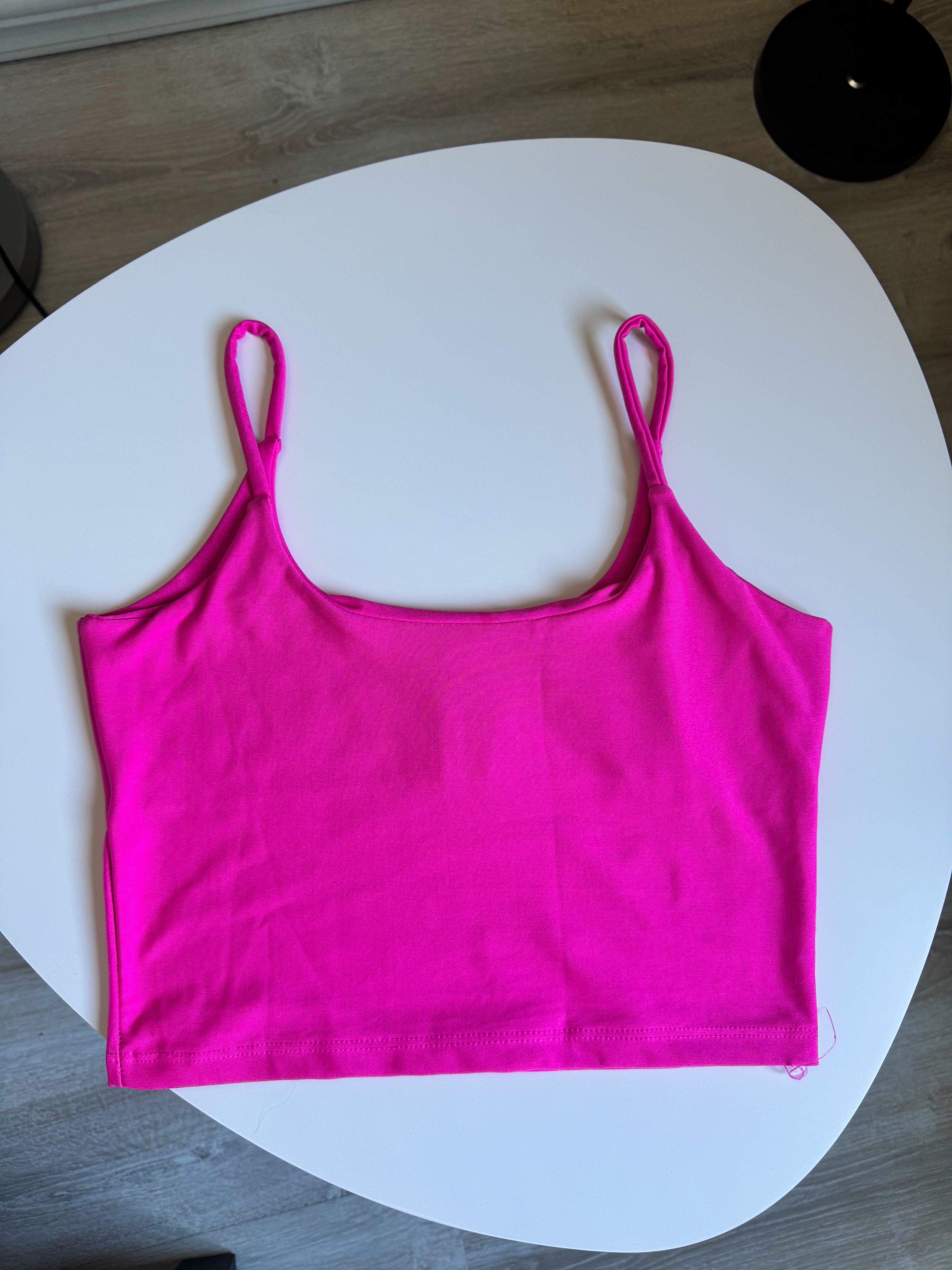 Top rosado elastizado