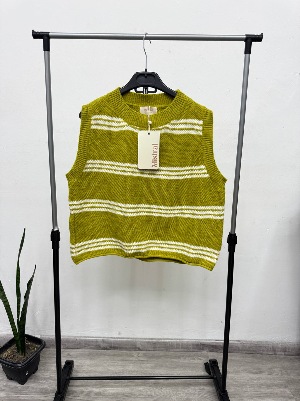 Chaleco verde y beige NUEVO con etiqueta