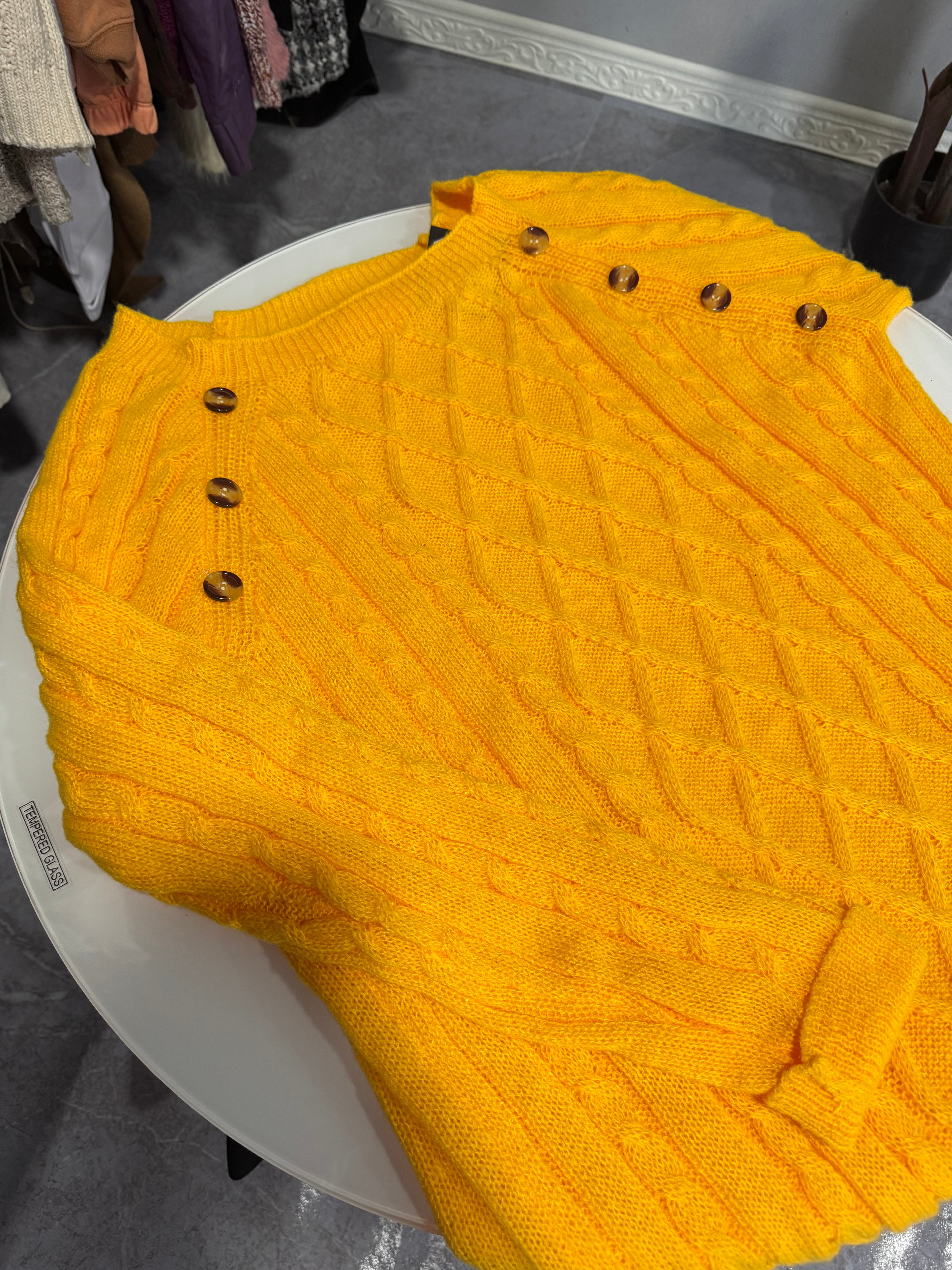 Buzo de lana naranja NUEVO