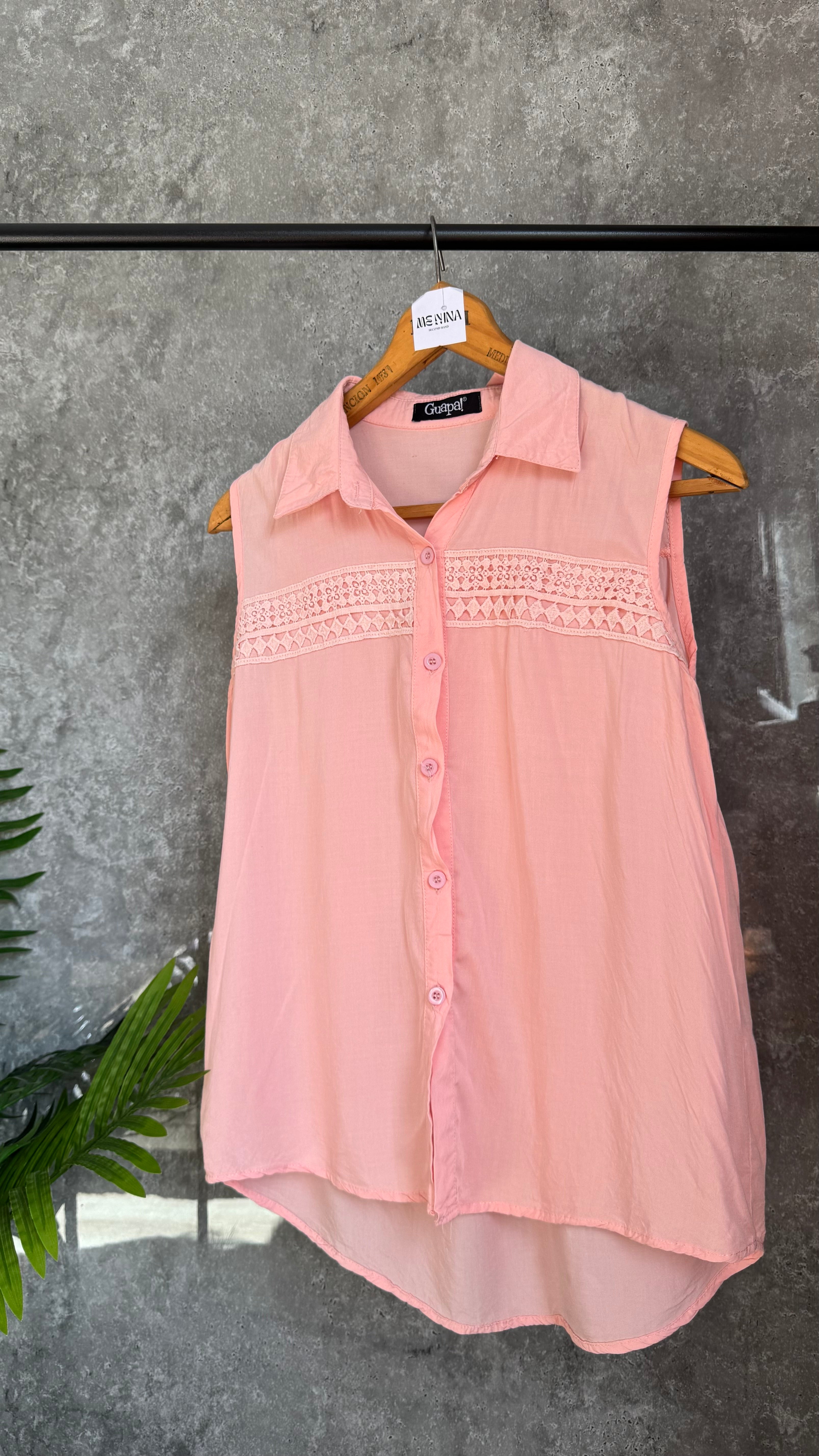 Camisa sin mangas rosa